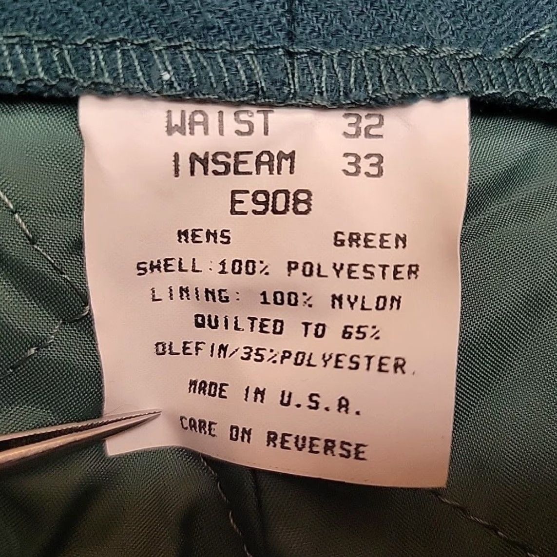 Vintage VINTAGE L.L. Bean Snow Pants Mens 32x33 Green Insulated Cargo USA 90s Winter Pants Mens Green 90s Cargo Solid Winter Mens Size US 32 / EU 48 - 6 Thumbnail