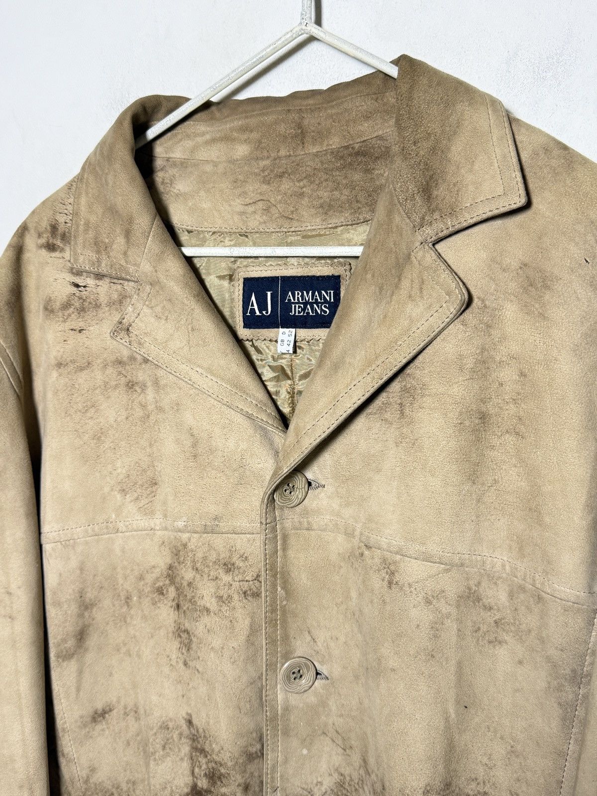 Giorgio Armani Armani Jeans Suede Jacket Size US L / EU 52-54 / 3 - 3 Thumbnail
