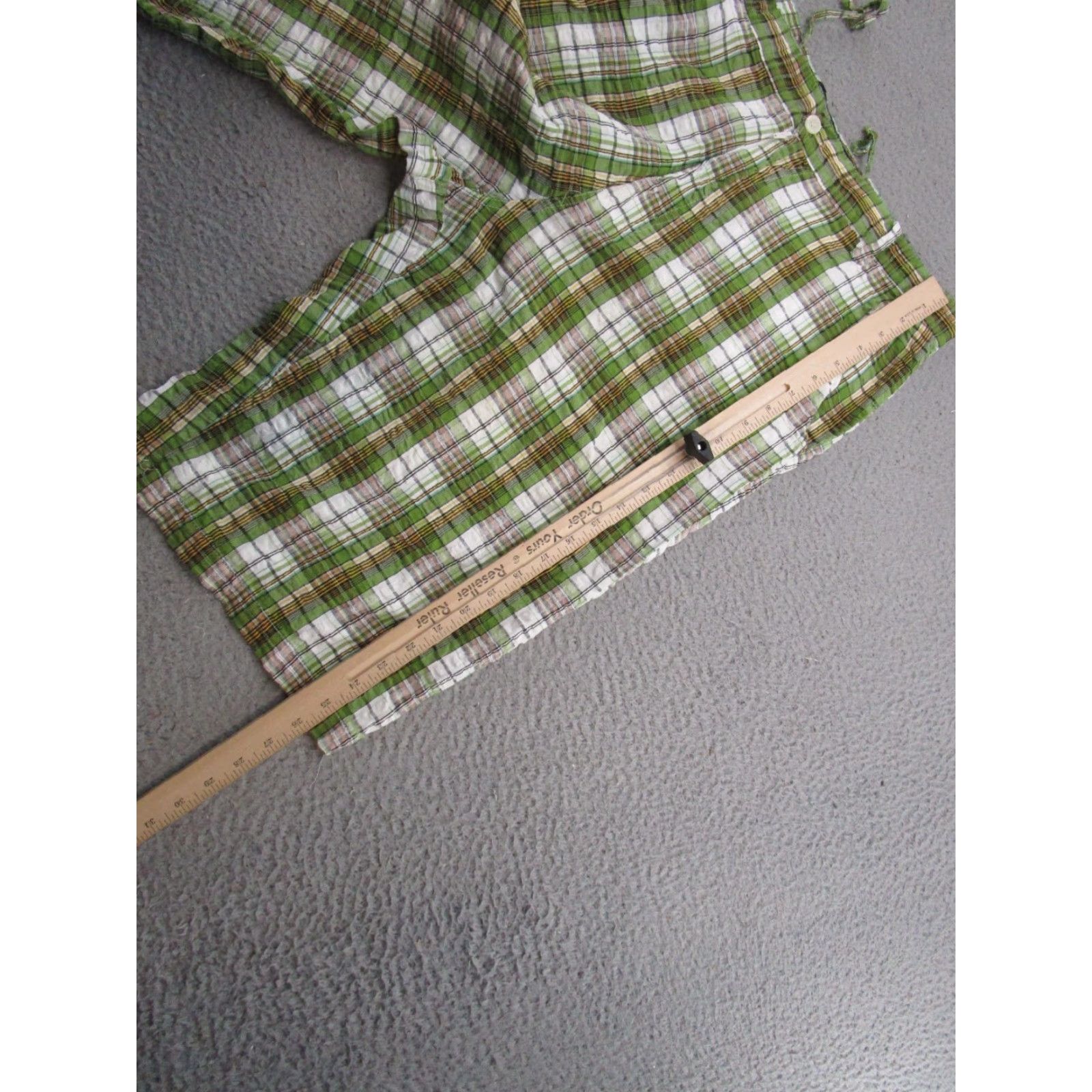 Ettinger VINTAGE GB Cargo Shorts Men 36 Green Plaid Y2K Design Baggy Skater Size US 36 / EU 52 - 6 Thumbnail