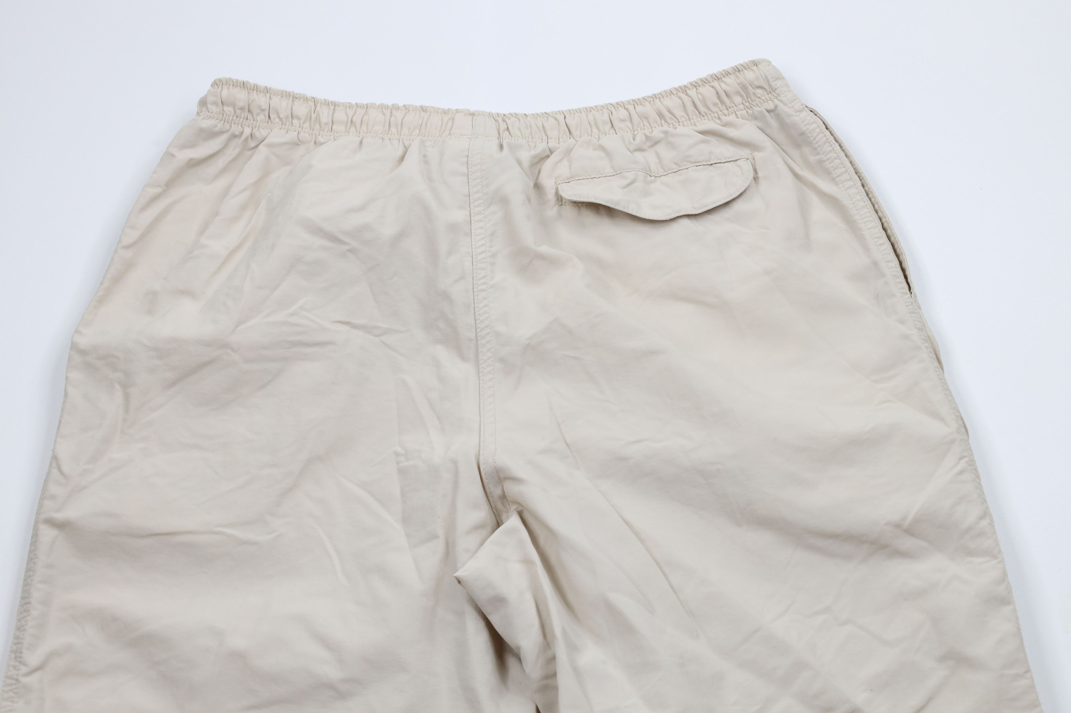 Lands' End × Vintage Vintage 90s Lands End Wide Leg Windbreaker Pants Beige Tan Size 38" / US 16 / IT 52 - 9 Thumbnail