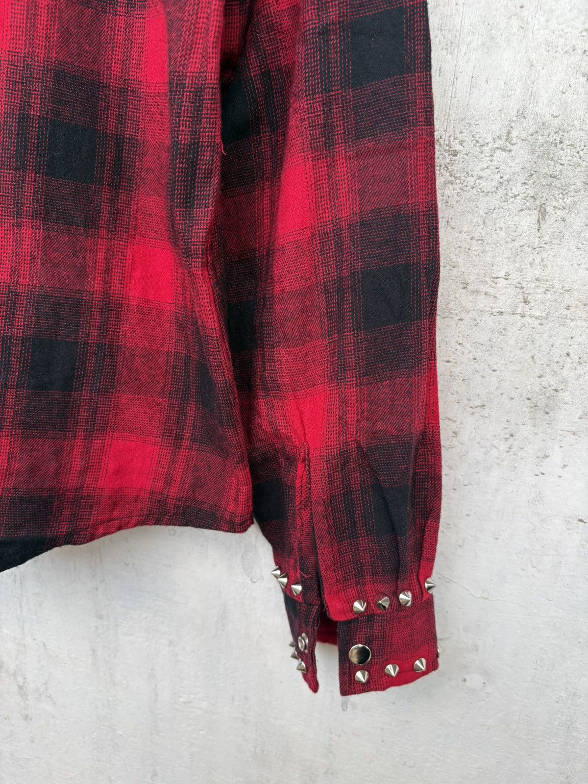 Japanese Brand Studded Plaid Button Up Shirt Size US M / EU 48-50 / 2 - 4 Thumbnail