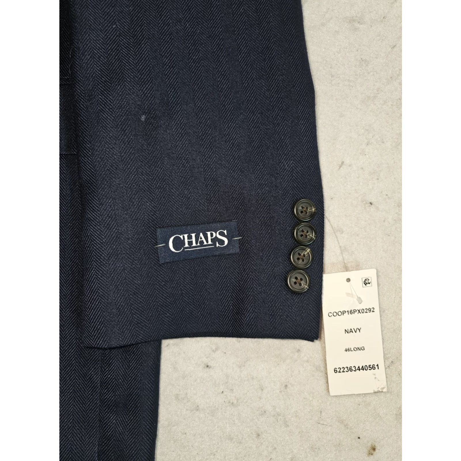 Chaps NWTs CHAPS by RALPH LAUREN Signature 2-Button Blazer Suit Coat Mens Size 46 Long Blue MSRP 175.00 Size 46R - 5 Thumbnail