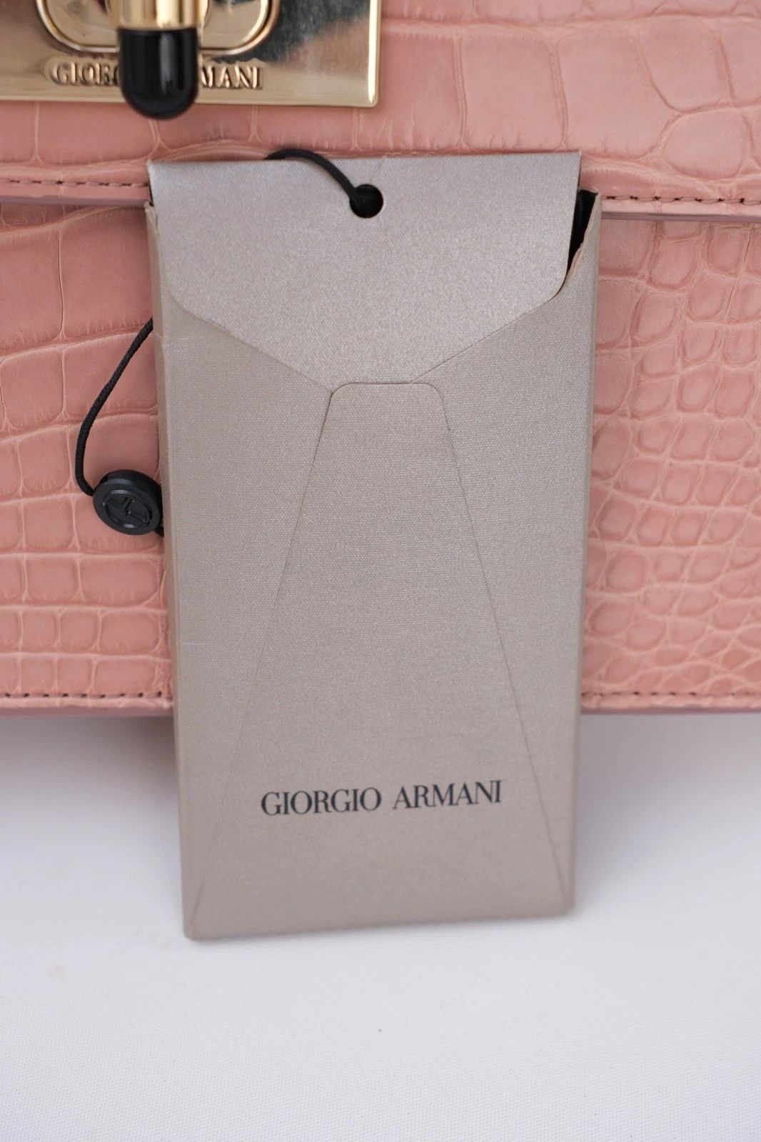Giorgio Armani RARE Giorgio Armani Croco Exotic Leather Pink Bag Tote Size ONE SIZE - 15 Thumbnail