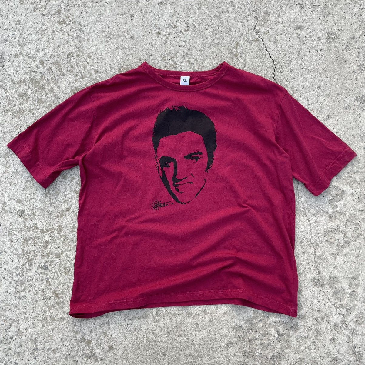 Band Tees × Vintage Vintage T-shirts Elvis Presley Big Logo Style USA Rock Size US XL / EU 56 / 4 - 1 Thumbnail