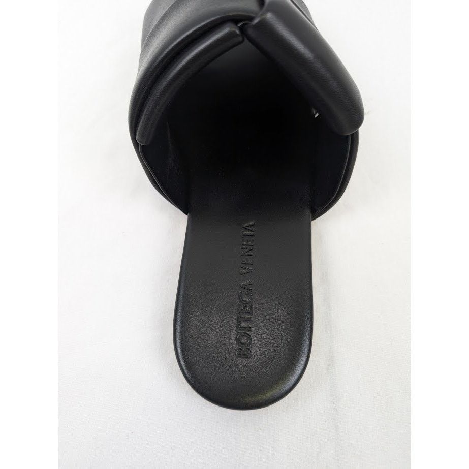 Bottega Veneta o1rshd1 Q:2 / Nappa Lagoon Leather Sandals in Black Size US 9 / EU 42 - 13 Thumbnail