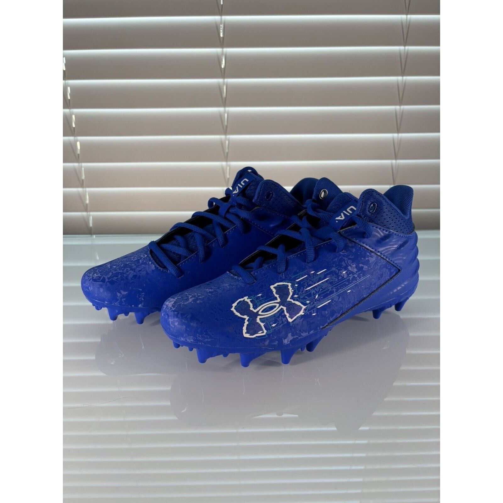 Under Armour NEW Under Armour Blur MC Youth Royal Football Cleats Sz 5 Size US 5 / EU 37 - 1 Thumbnail