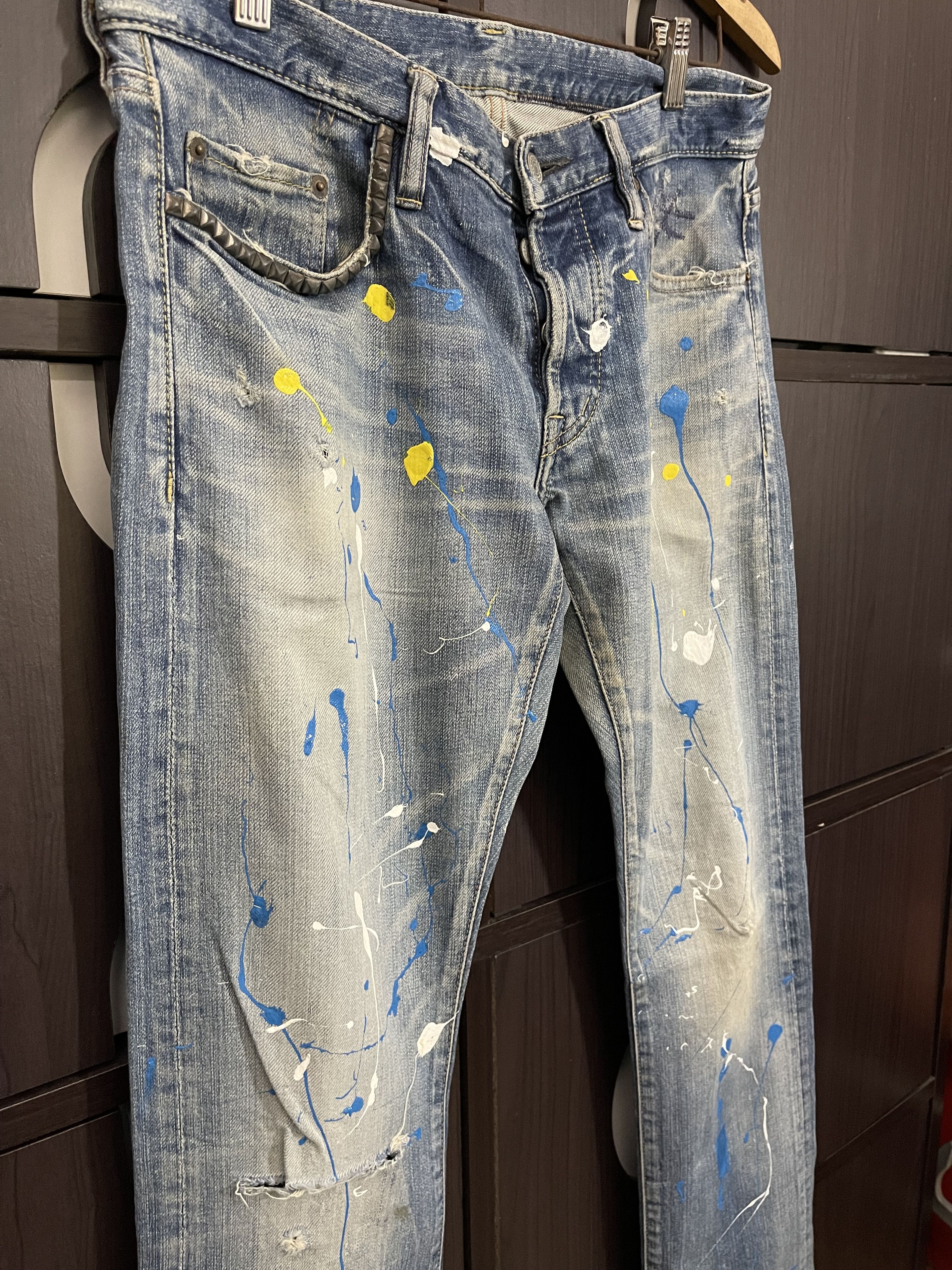 Hysteric Glamour Hysteric Glamour Stud Painting Distress Denim Kendrick lamar Size US 32 / EU 48 - 10 Thumbnail