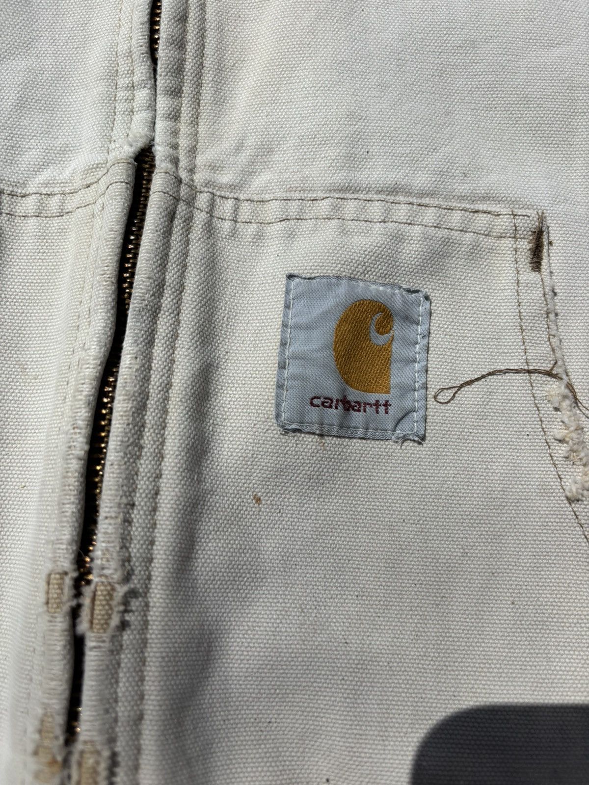 Carhartt × Vintage VINTAGE carhartt work jacket distressed thrashed sunfaded Size US S / EU 44-46 / 1 - 3 Thumbnail