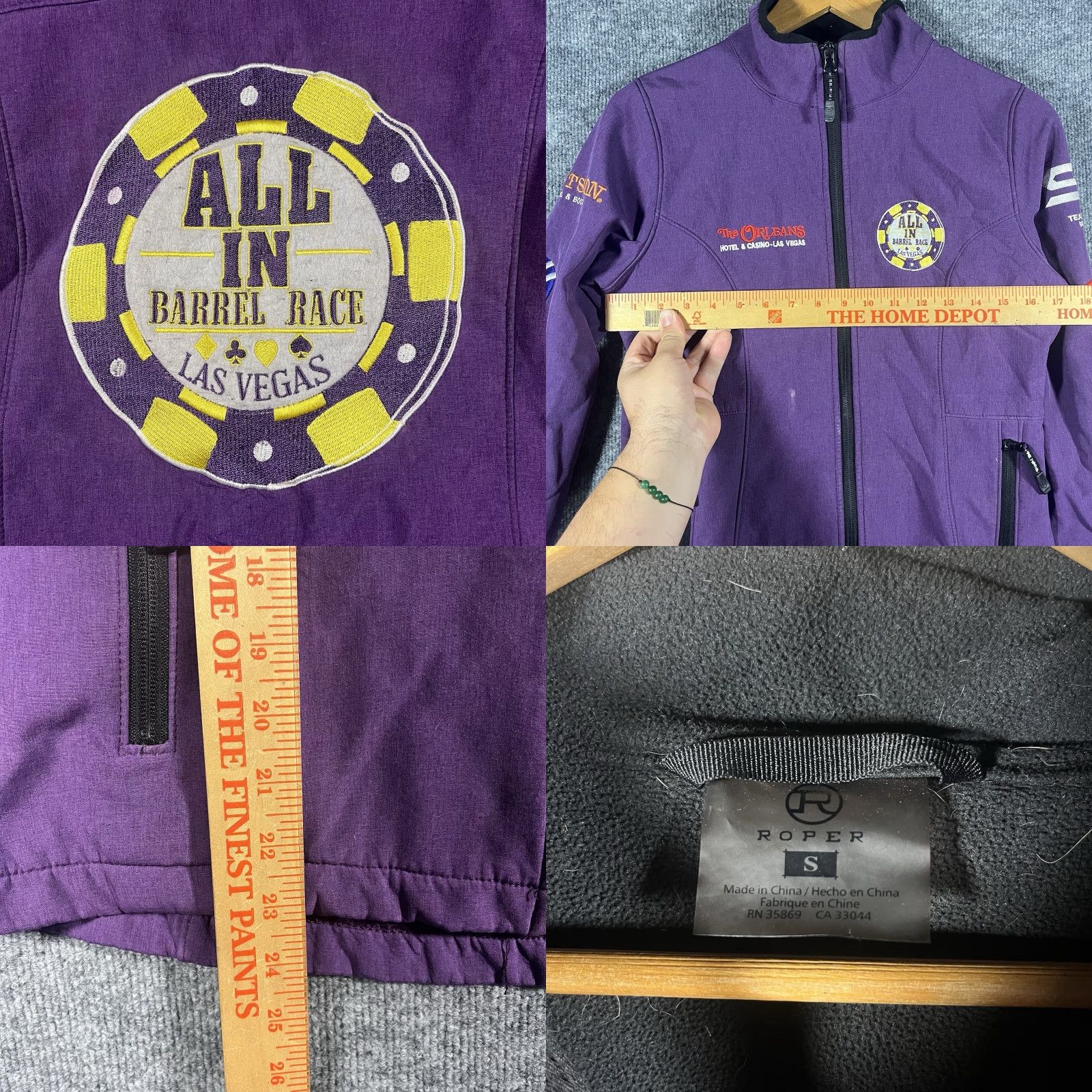 Roper ROPER Full Zip Jacket Women S Purple Western Horse Basic Jacket Casual Size S / US 4 / IT 40 - 8 Thumbnail