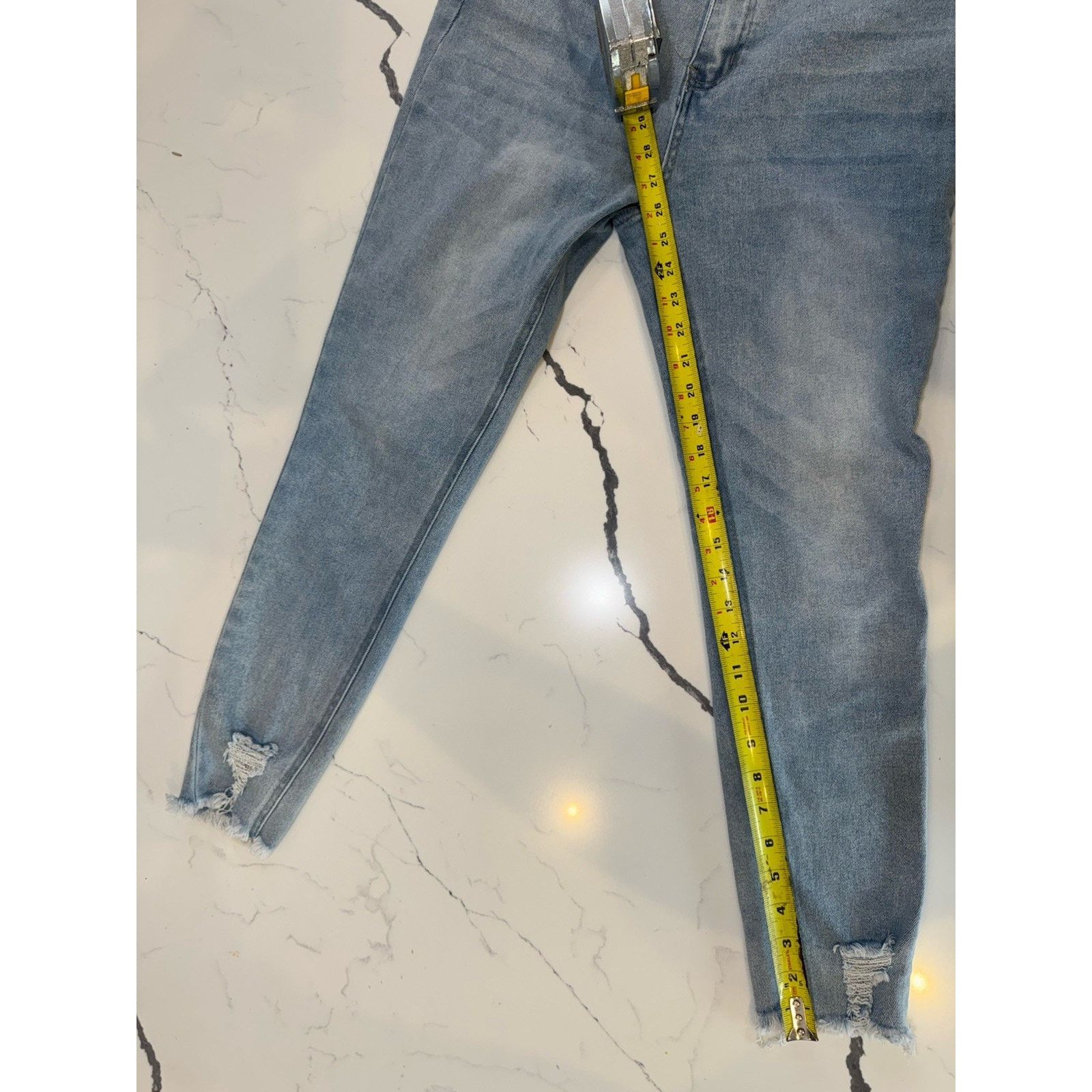 United Bamboo Bamboo Og Denim Skinny Jeans Jr Size 11 Distressed Raw Hem Size 28" / US 6 / IT 42 - 11 Thumbnail