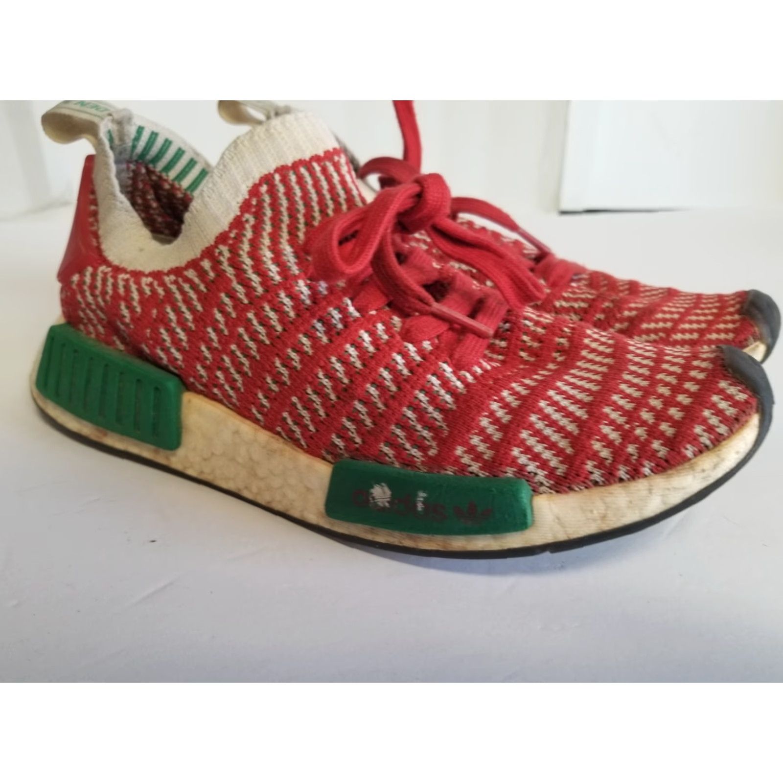 Adidas Adidas NMD R1 STLT Primeknit Christmas D96820 Sneaker Men Size 6 Red Green White Christmas Theme Shoes Low Top Size US 6 / EU 39 - 2 Thumbnail