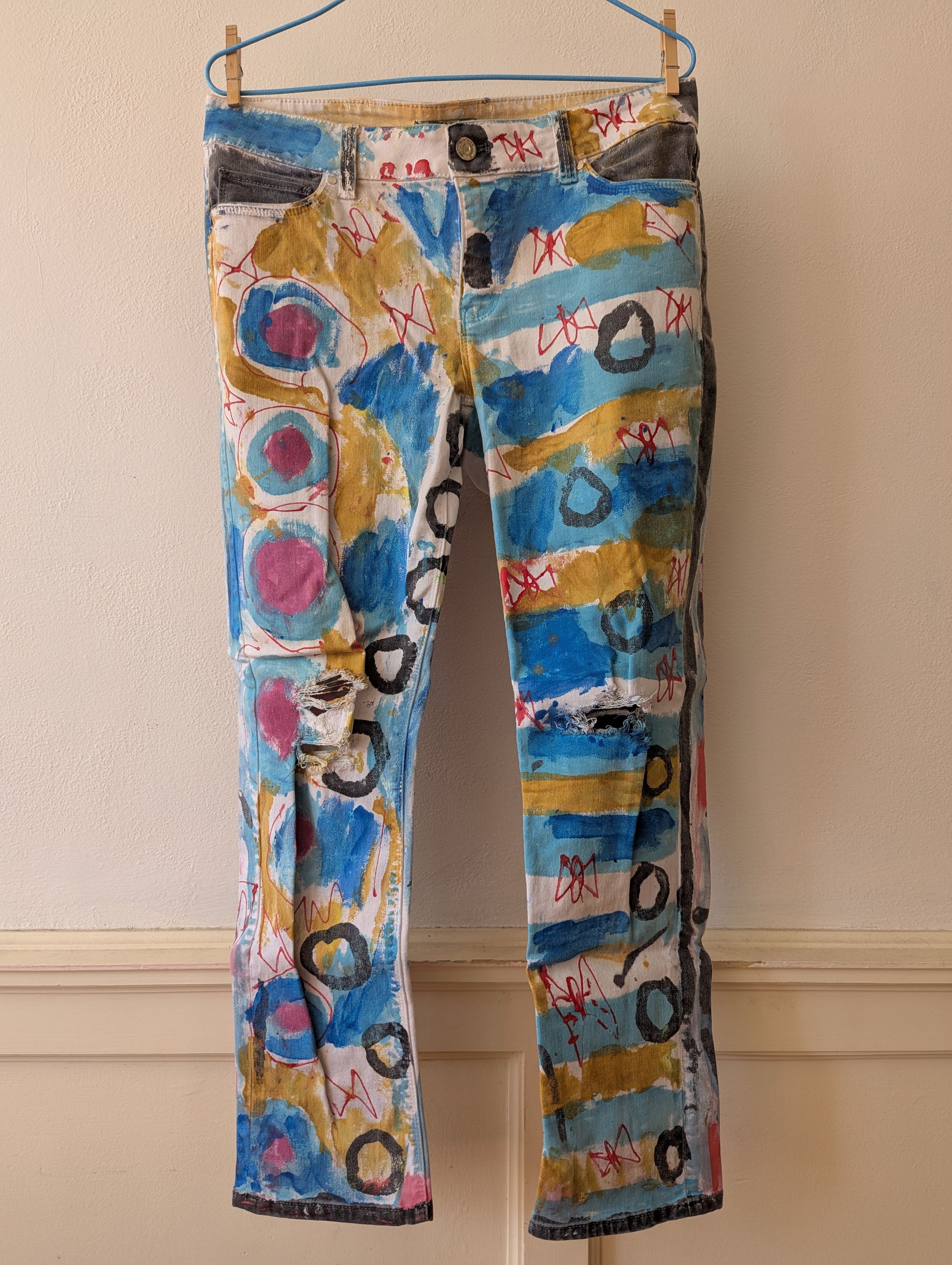 Scully Custom Skully Graffiti Pants Size 30" / US 8 / IT 44 - 1 Thumbnail