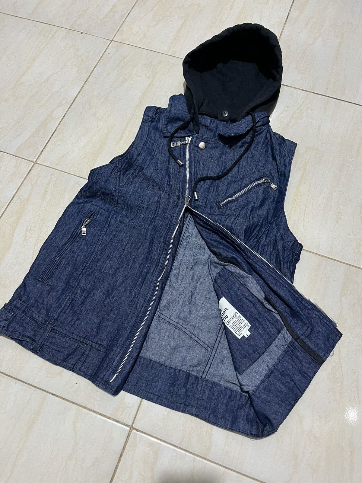 Japanese Brand Semanticdesign Vest Denim Asymmetric Size US L / EU 52-54 / 3 - 2 Thumbnail
