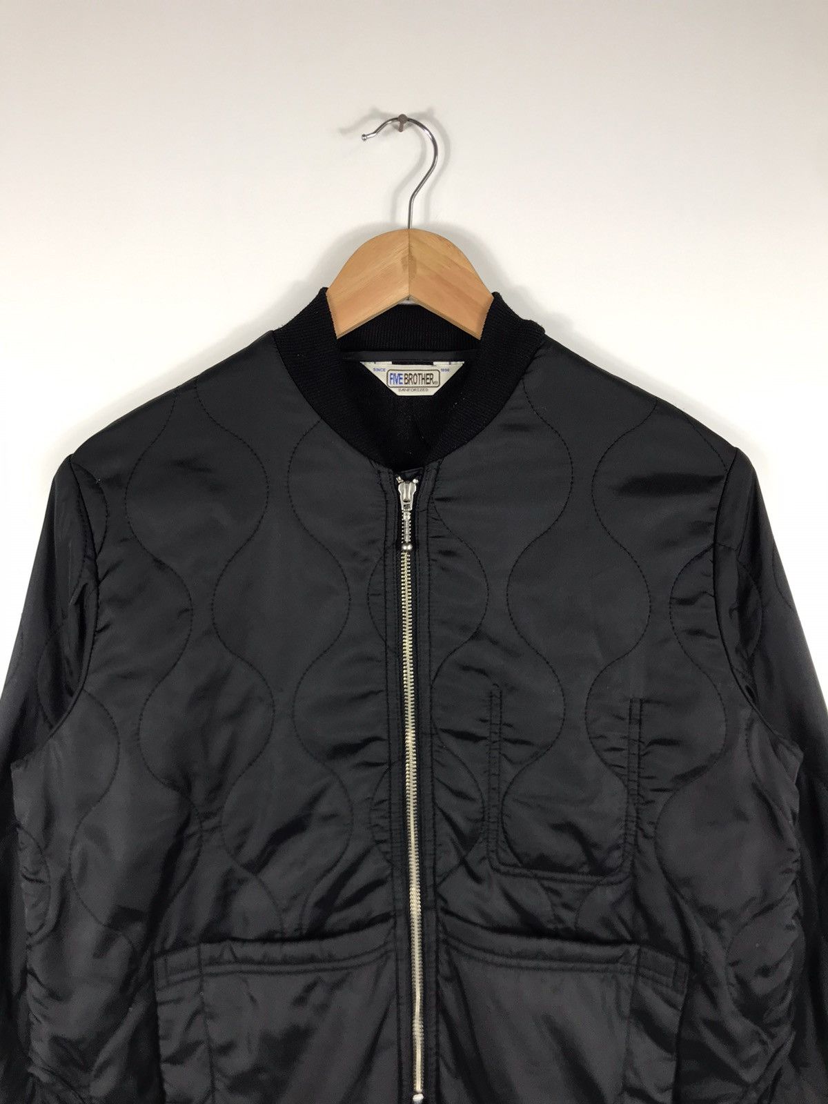 FiveBrother × Vintage ⚡️Vintage Five Brother Zipper Quilted Crop Jacket Size M / US 6-8 / IT 42-44 - 4 Thumbnail