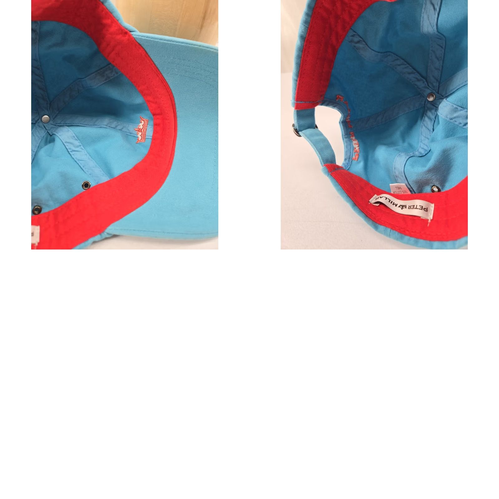 Peter Millar VINTAGE Peter Millar Hat One Sz Adjustable Strapback Turquoise Orange Golf Baseball Unisex Adults Cotton Twill Adjustable Sports Hat Mens Women Size ONE SIZE - 10 Thumbnail