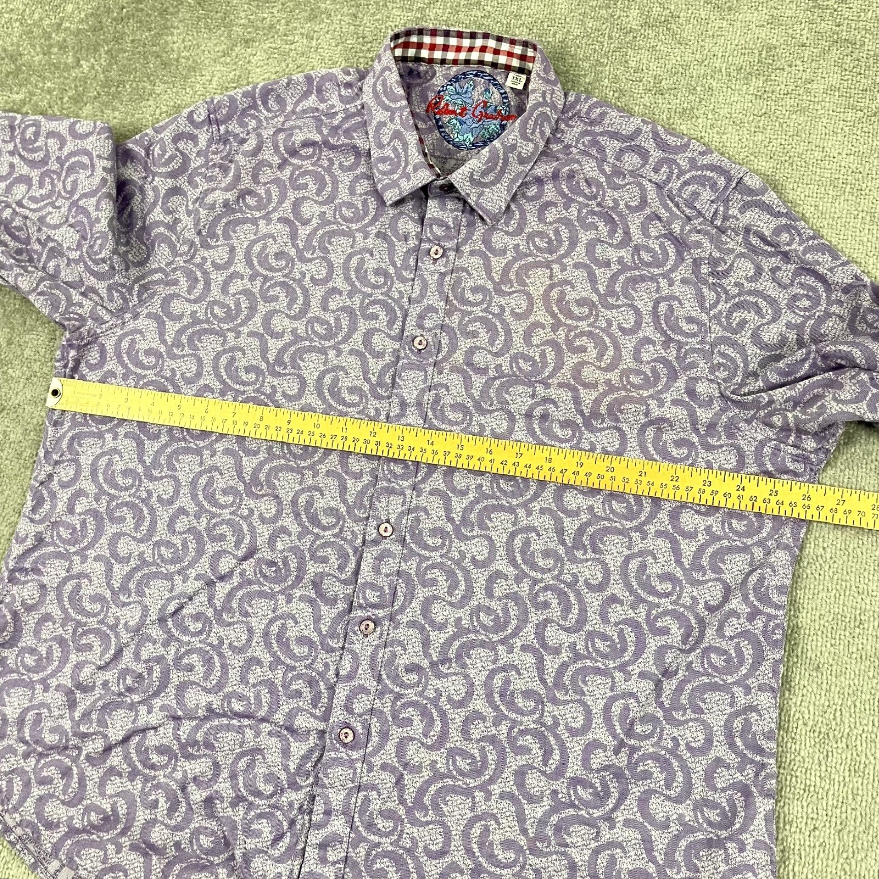 Robert Graham VINTAGE Robert Graham Men's Button-Up Shirt 3XL Purple Geometric Classic Casual Preppy Office Size US XXL / EU 58 / 5 - 4 Thumbnail