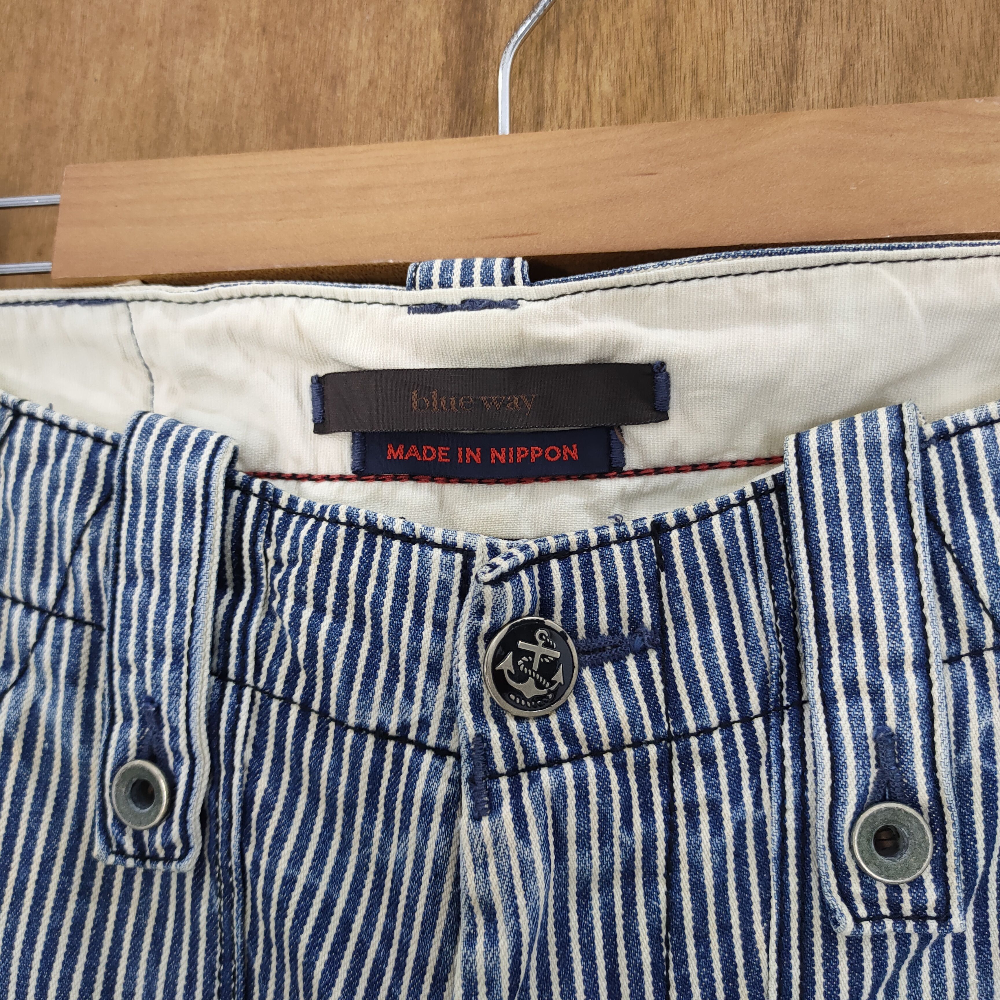 Solid and Striped VINTAGE MADE IN NIPPON FADED HICKORY STRIPE BUSH PANTS Size US 30 / EU 46 - 4 Thumbnail