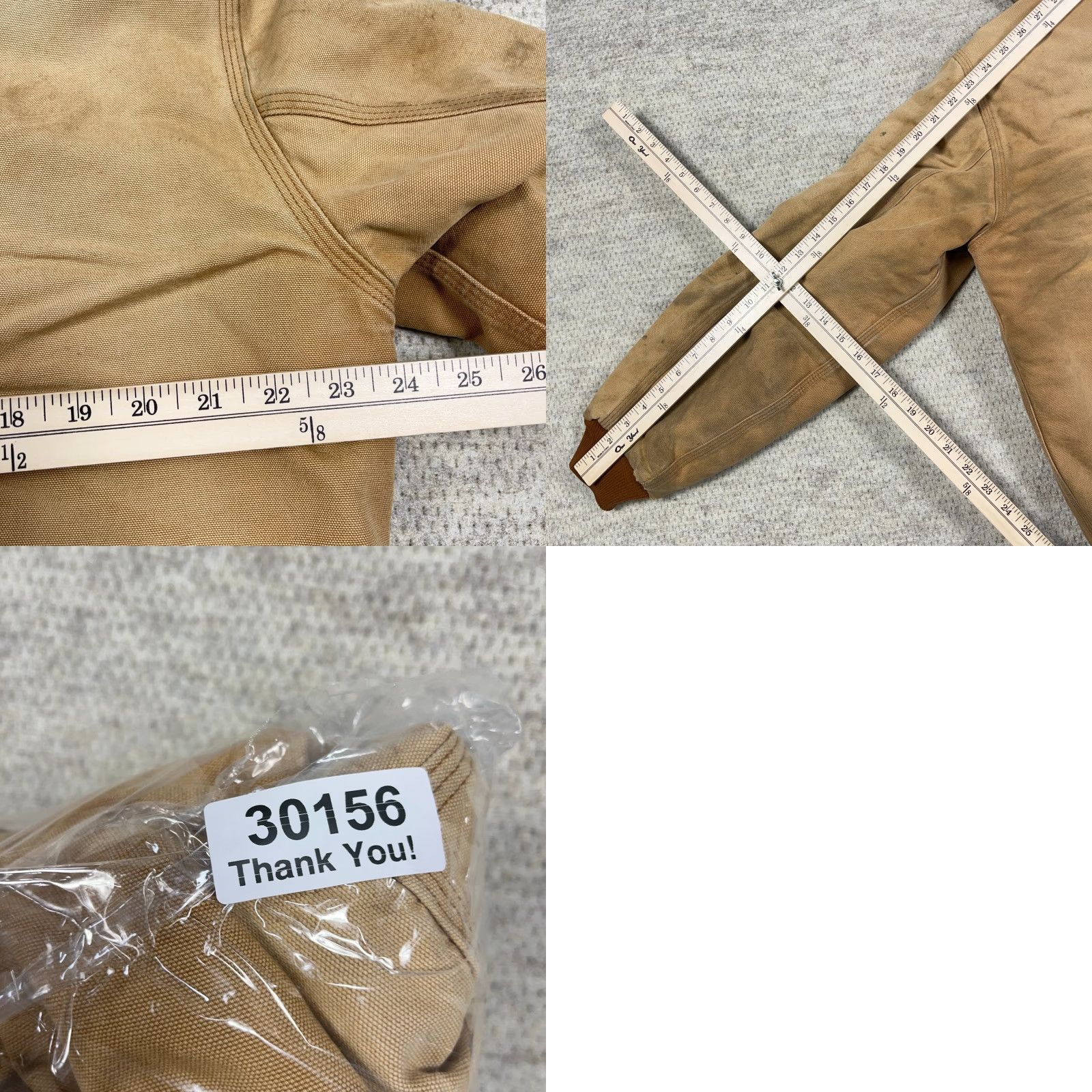 Carhartt VINTAGE Carhartt Jacket J140 Mens M Brown Canvas Union USA Distressed Thrashed Bomber Hooded Mid-Length Winter Fall Spring Size US M / EU 48-50 / 2 - 11 Thumbnail