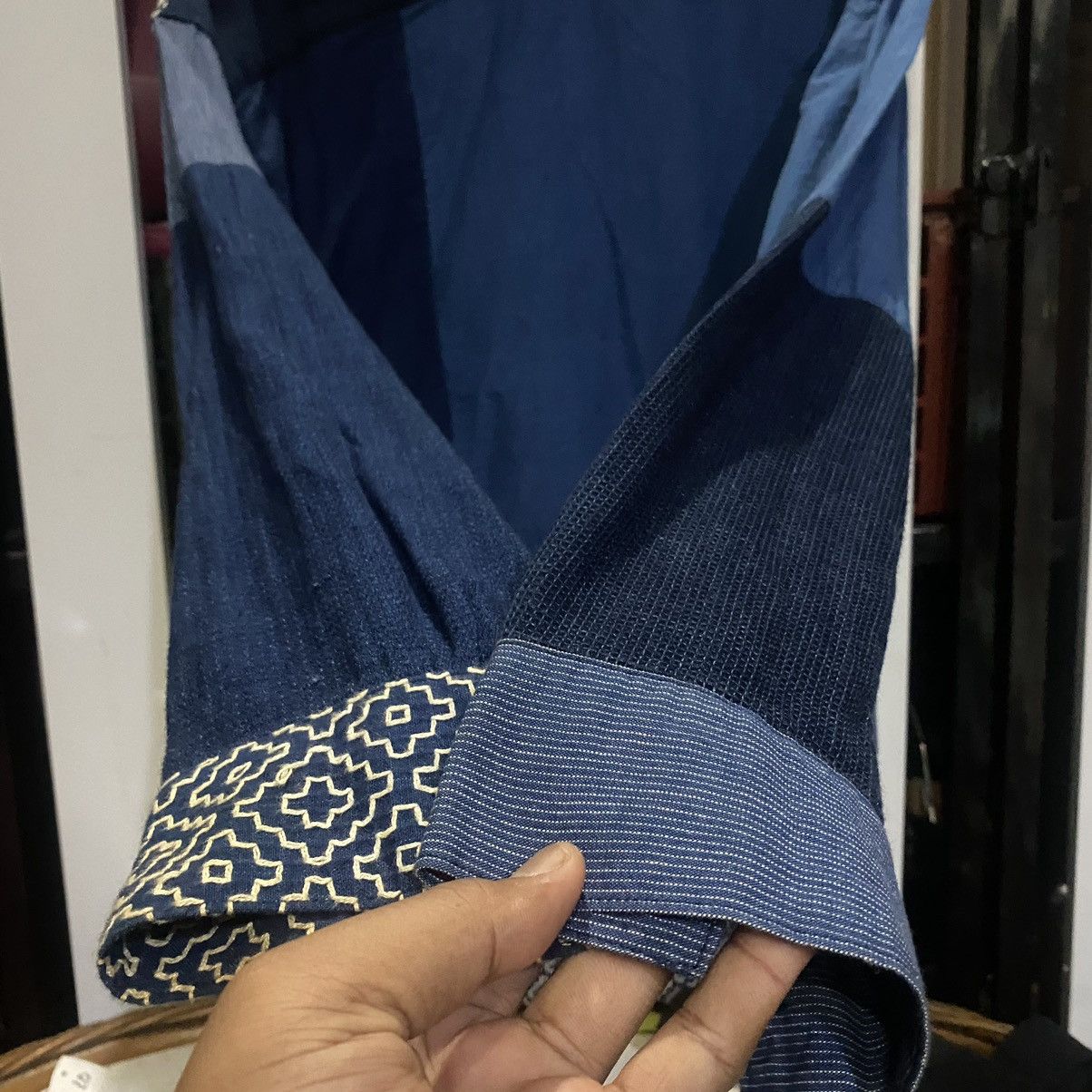 FDMTL × Japanese Brand FDMTL BORO PATCHWORK SHIRT RINSE Size US L / EU 52-54 / 3 - 6 Thumbnail