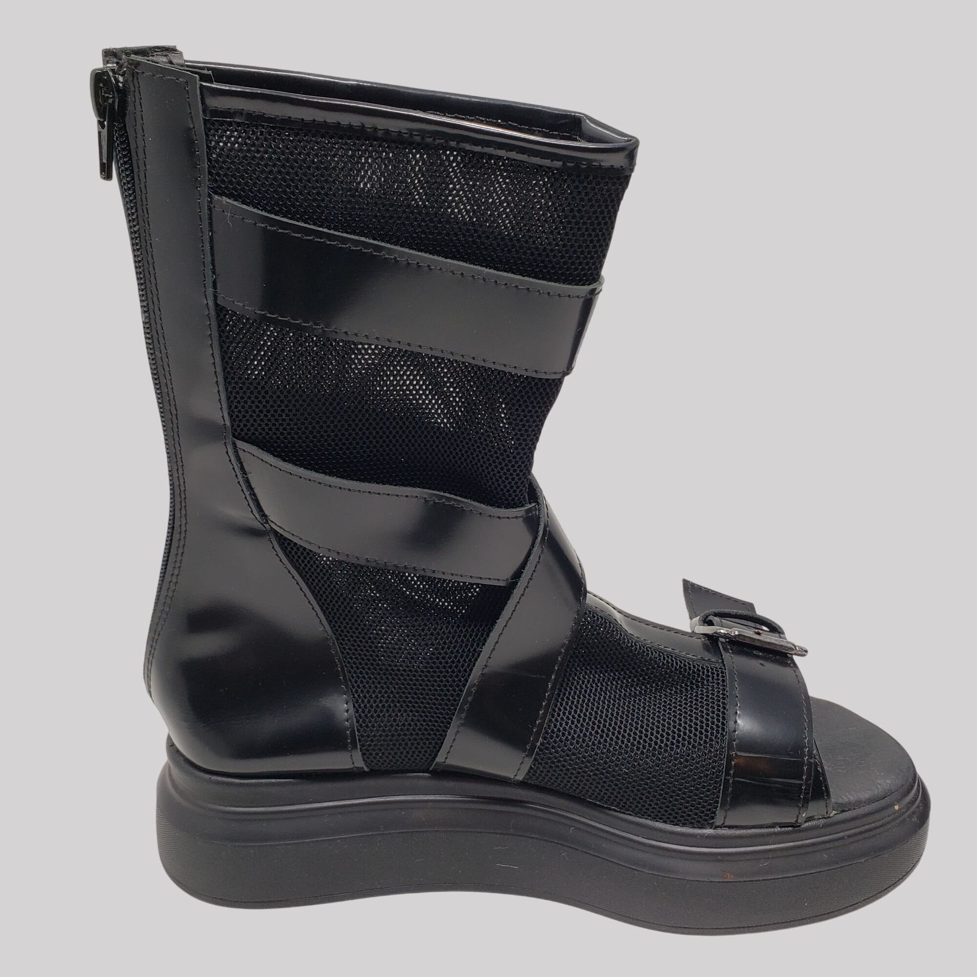 Other Adrenaline Black genuine leather summer boots/woman 41 / 27 Size US 10 / IT 40 - 14 Thumbnail