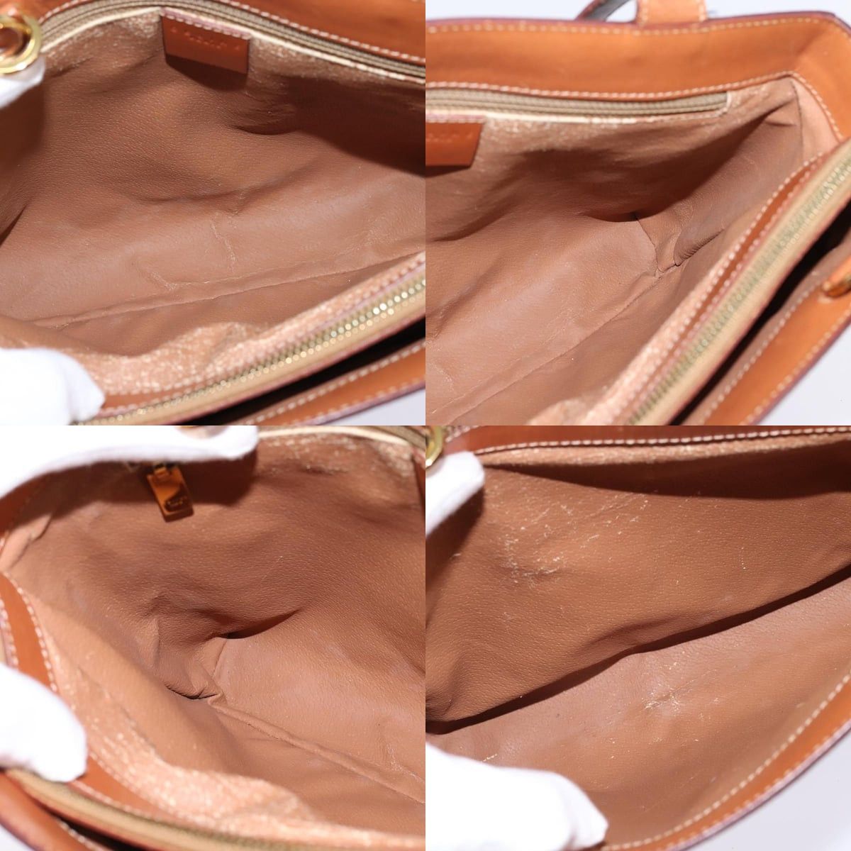 Celine CELINE Macadam Canvas Hand Bag Pvc Leather Brown Gold Size ONE SIZE - 12 Thumbnail