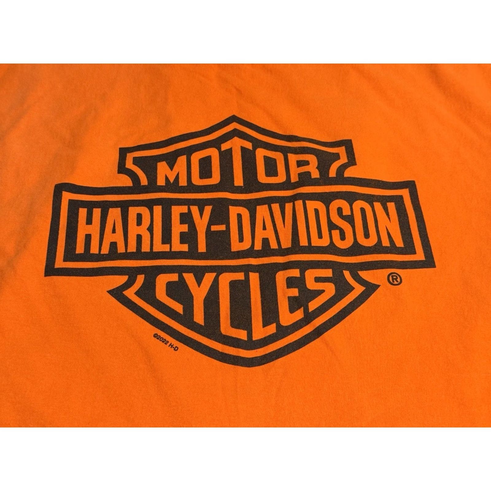 Harley Davidson Harley-Davidson Tank Sleeveless Top Live Free XL Orange Graphic Print Logo USA Motorcycle Biker T-Shirt Men Vintage 2000s Size US XL / EU 56 / 4 - 3 Thumbnail
