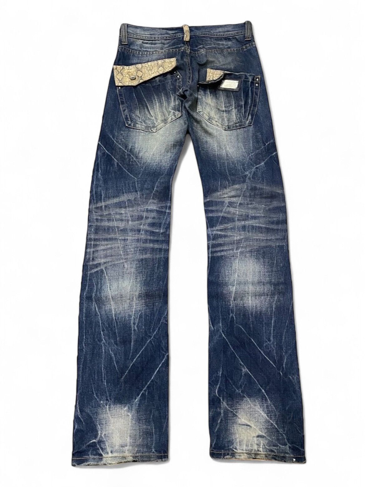 Hysteric Glamour × semanticdesign Semantic Design Japan Snake Skin Flap Pocket Muddy Jeans Size US 30 / EU 46 - 1 Thumbnail