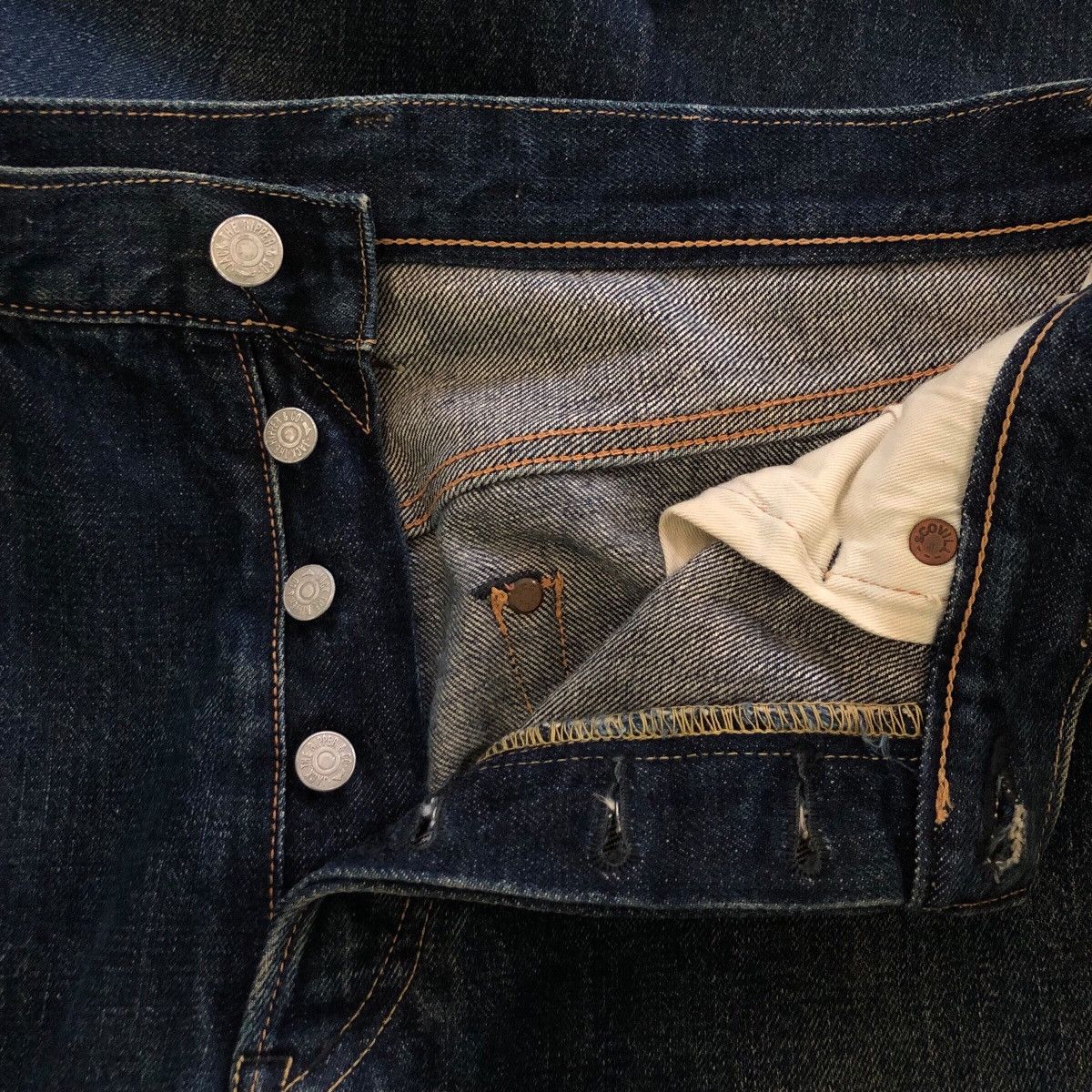 Vintage Vintage Jack The Ripper & Co Distressed Denim Jeans Size US 33 - 12 Thumbnail