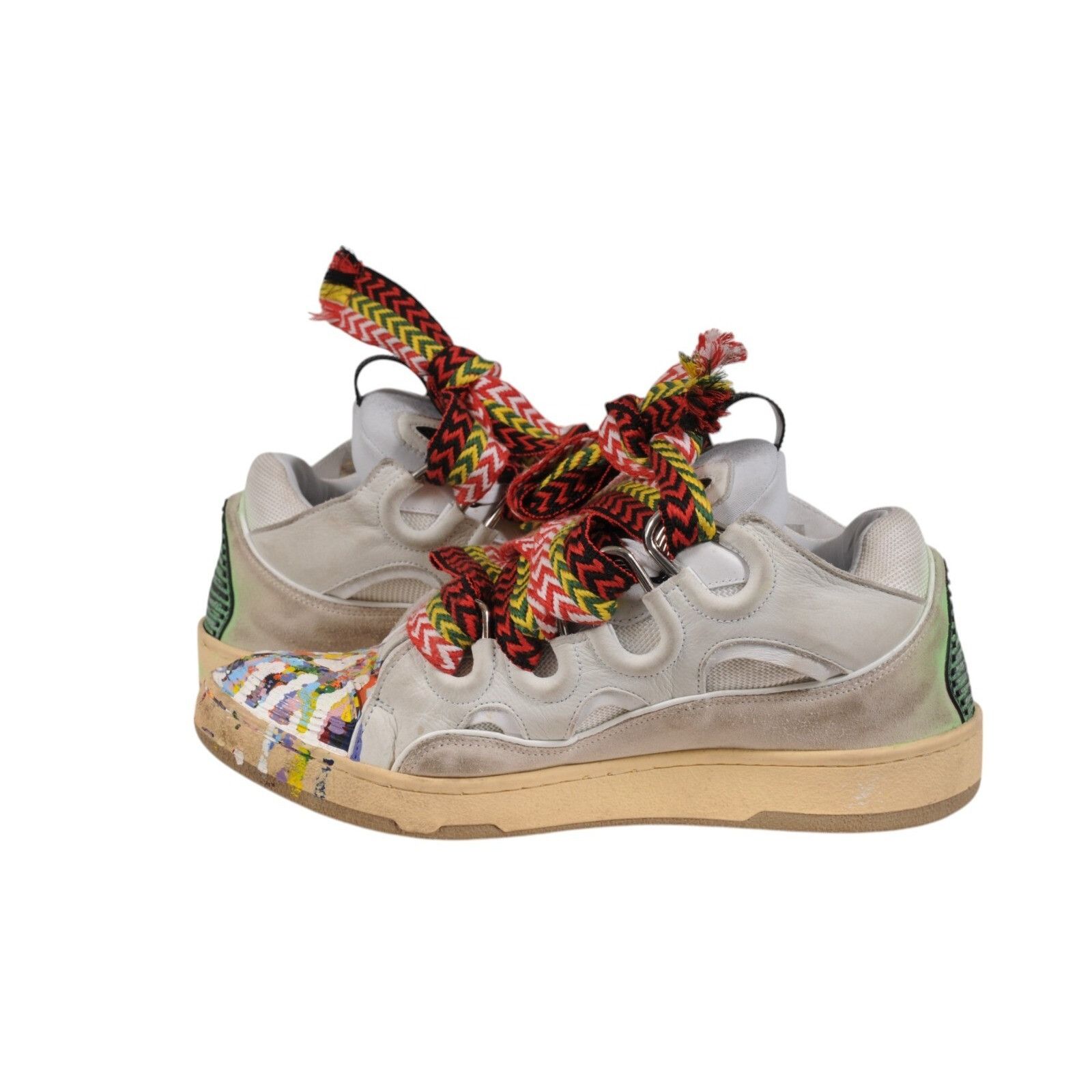 Gallery Dept. × Lanvin Curb Skate Sneakers White Paint Sneakers - 02541 Size US 10 / EU 43 - 10 Thumbnail