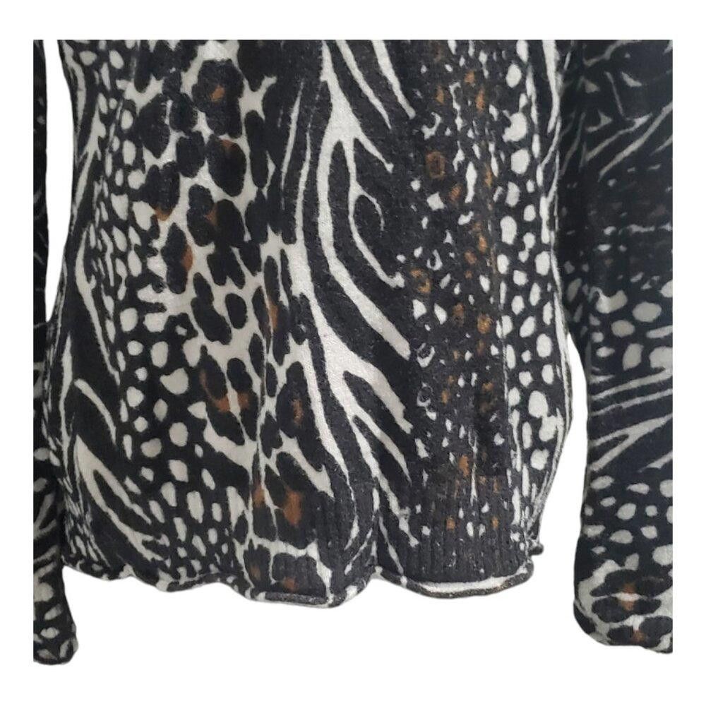 Designer CT1924 Ethyl Animal Print Long Sleeve Sweater M Size M / US 6-8 / IT 42-44 - 3 Thumbnail