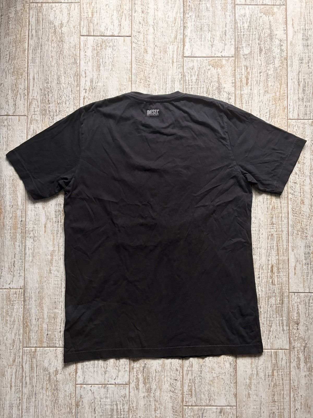 Diesel DIESEL Men's Graphic Print T-Shirt Size L Black Globe Cotton Size US L / EU 52-54 / 3 - 4 Thumbnail