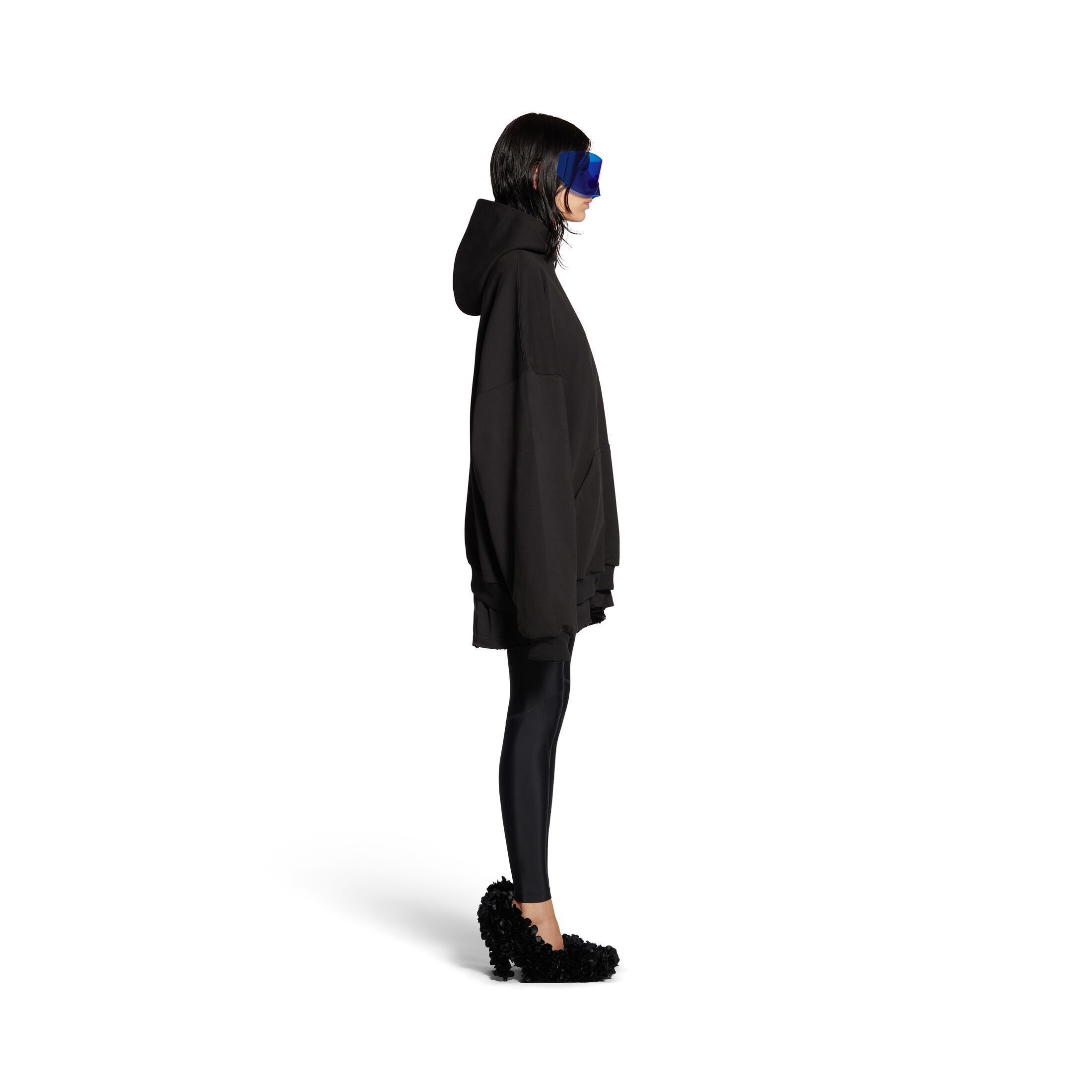 Balenciaga o1srvl11e0825 BB Paris Strass Hoodie Large Fit in Black Size XS / US 0-2 / IT 36-38 - 6 Thumbnail
