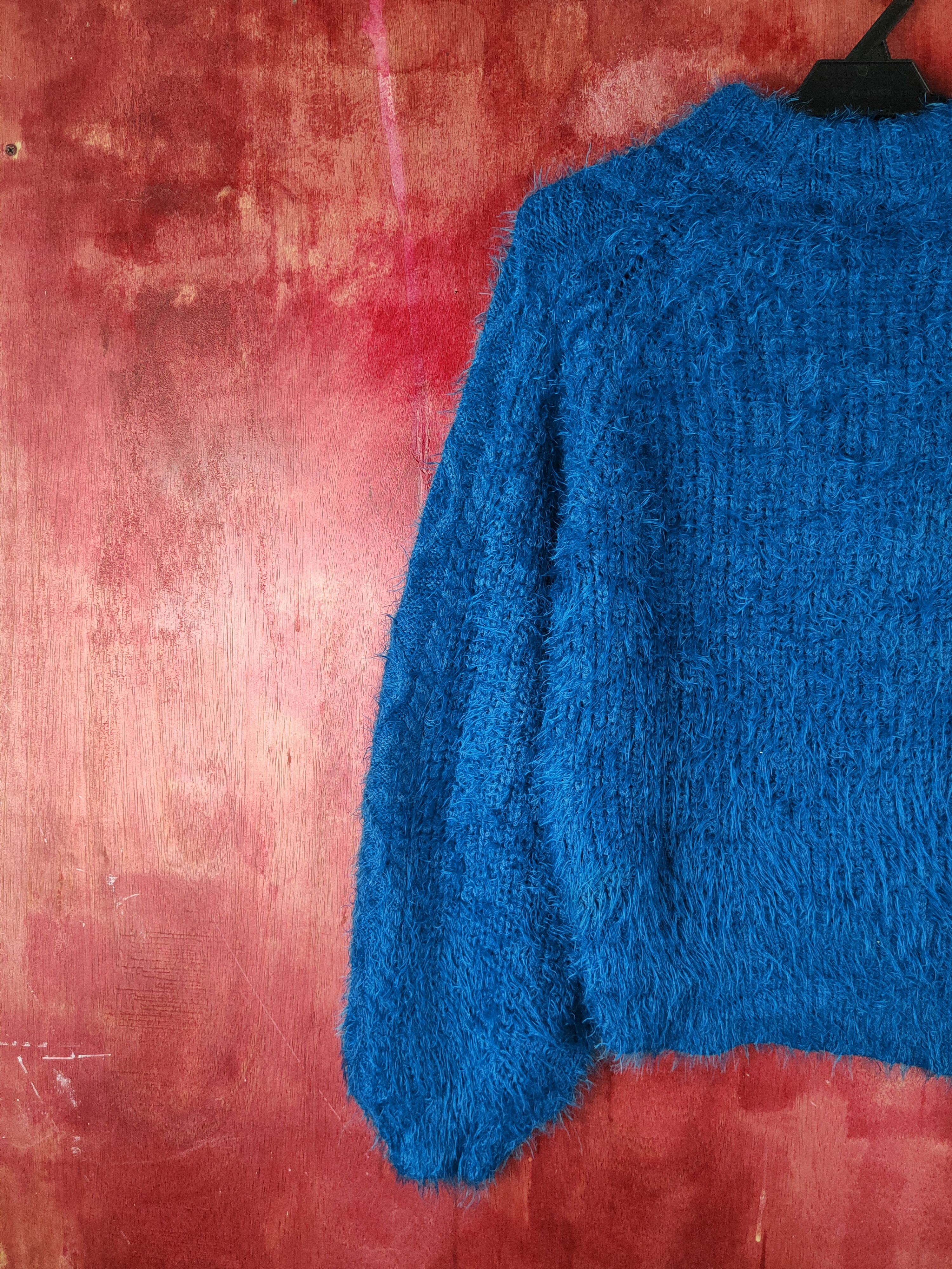 Homespun Knitwear × Japanese Brand Jouetie Turqouise Shag Shaggy Fur Mohair Knitwear #S2185 Size M / US 6-8 / IT 42-44 - 8 Thumbnail