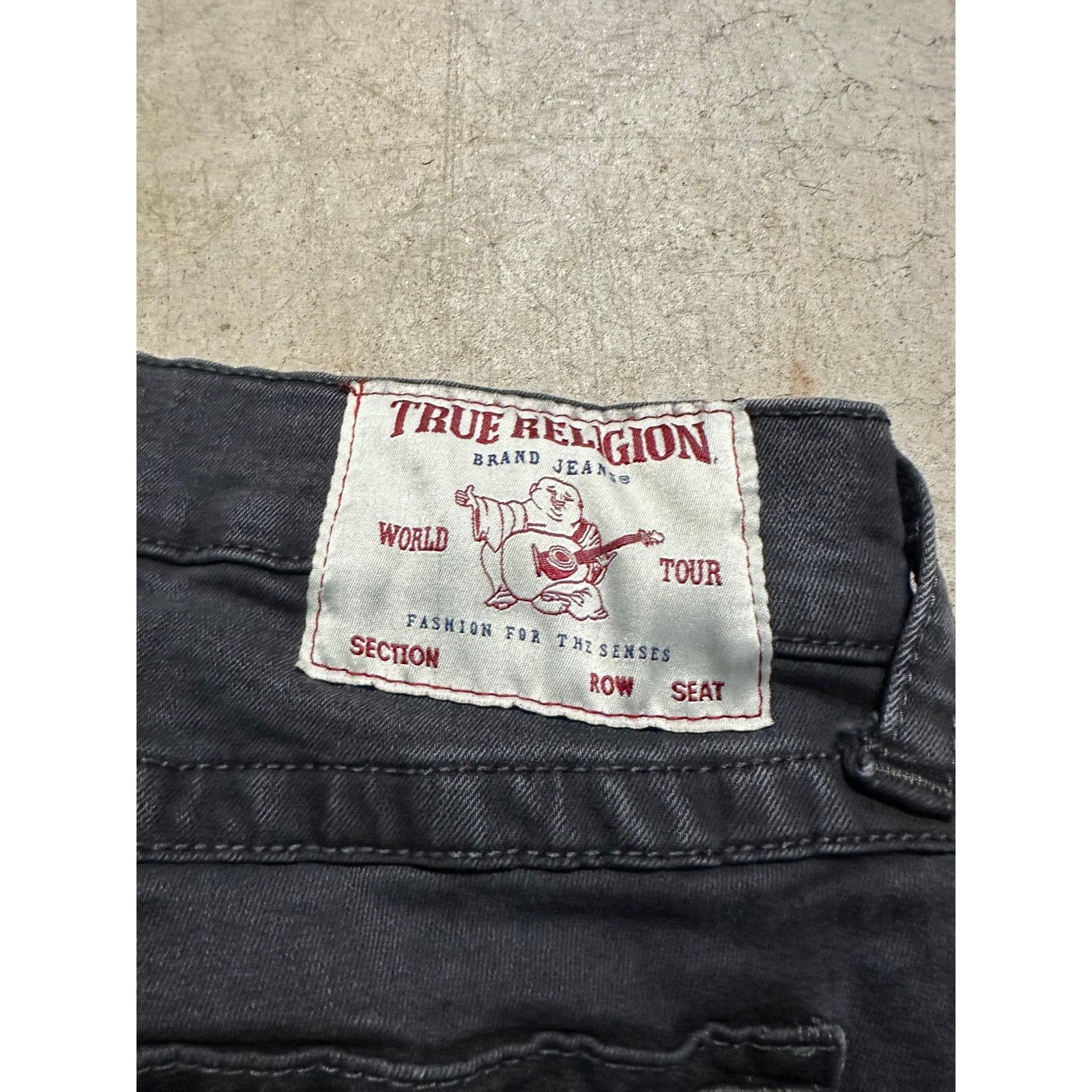 True Religion True Religion Rocco Relaxed Skinny Black Denim Jeans 34x32 Size US 34 / EU 50 - 6 Thumbnail