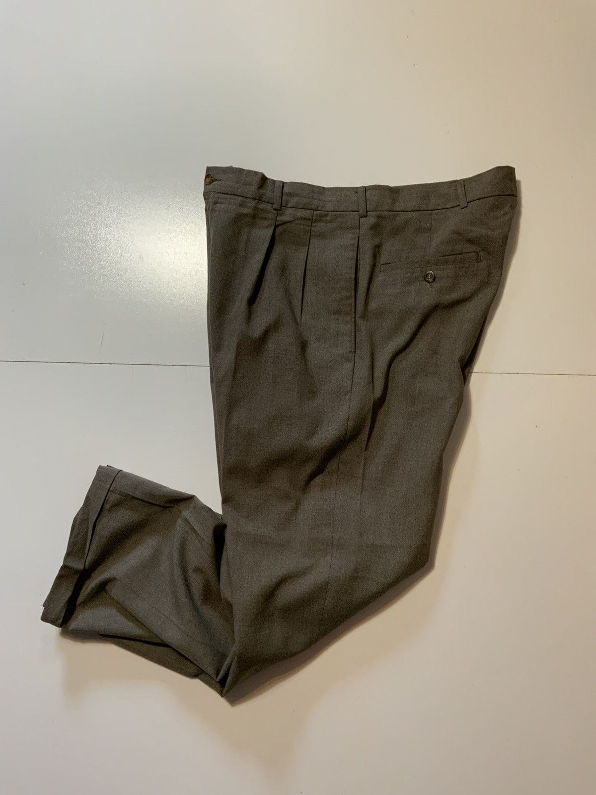 Levi's Vintage 80s Levis Strauss Sevens Pleated Cuff Dress Pants Size US 34 / EU 50 - 2 Thumbnail