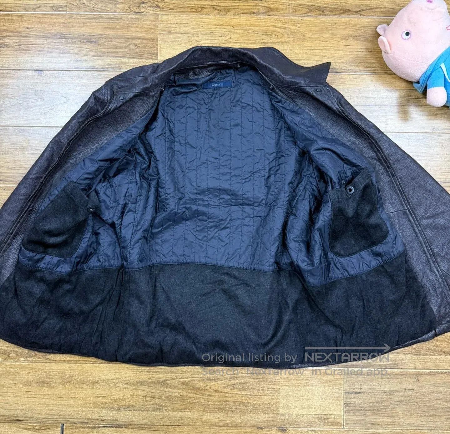 Ermenegildo Zegna Zegna Men's Leather Jacket Business Casual. Size US L / EU 52-54 / 3 - 3 Thumbnail
