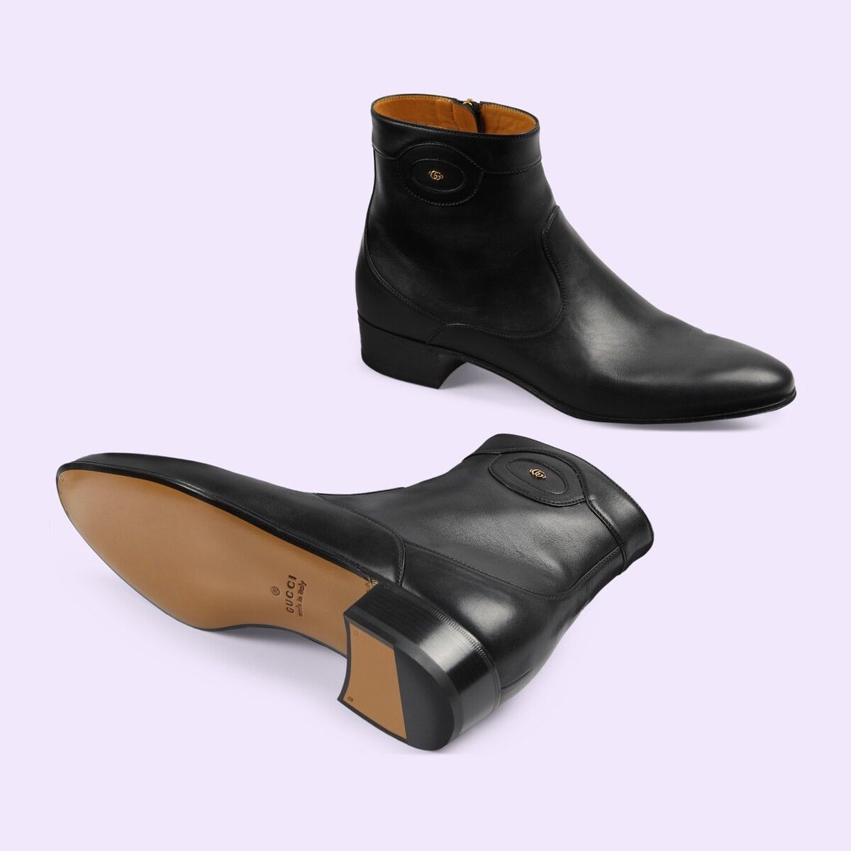 Gucci o1s1wg110125 Ankle Boots With Double G in Black Size US 12.5 / EU 45-46 - 6 Thumbnail
