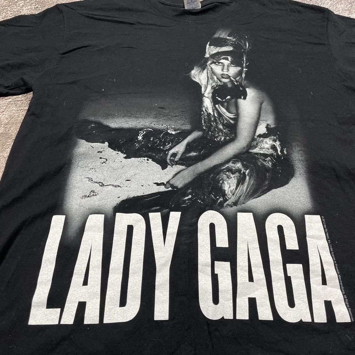 Vintage Vintage Y2K Lady Gaga Graphic Tee Streetwear Dark Wide Leg M Size US M / EU 48-50 / 2 - 4 Thumbnail