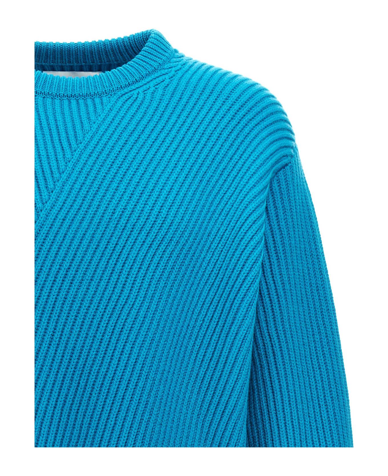 Jil Sander o1loc1c1124 Wool Sweaters in Light Blue Size US L / EU 52-54 / 3 - 3 Thumbnail