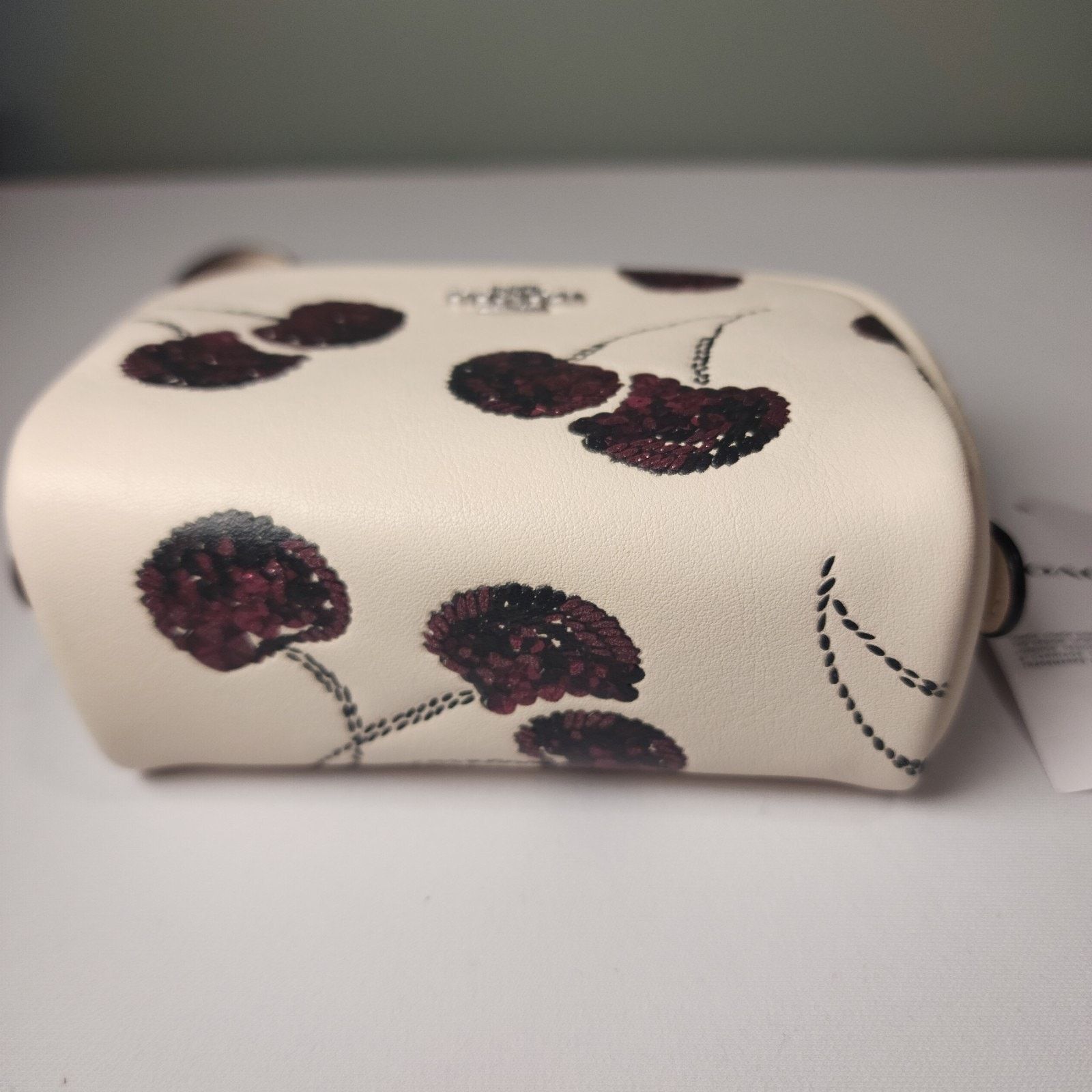 Coach NWT Coach CDF01 Pouch Wristlet With Cherry Print Chalk Size ONE SIZE - 3 Thumbnail