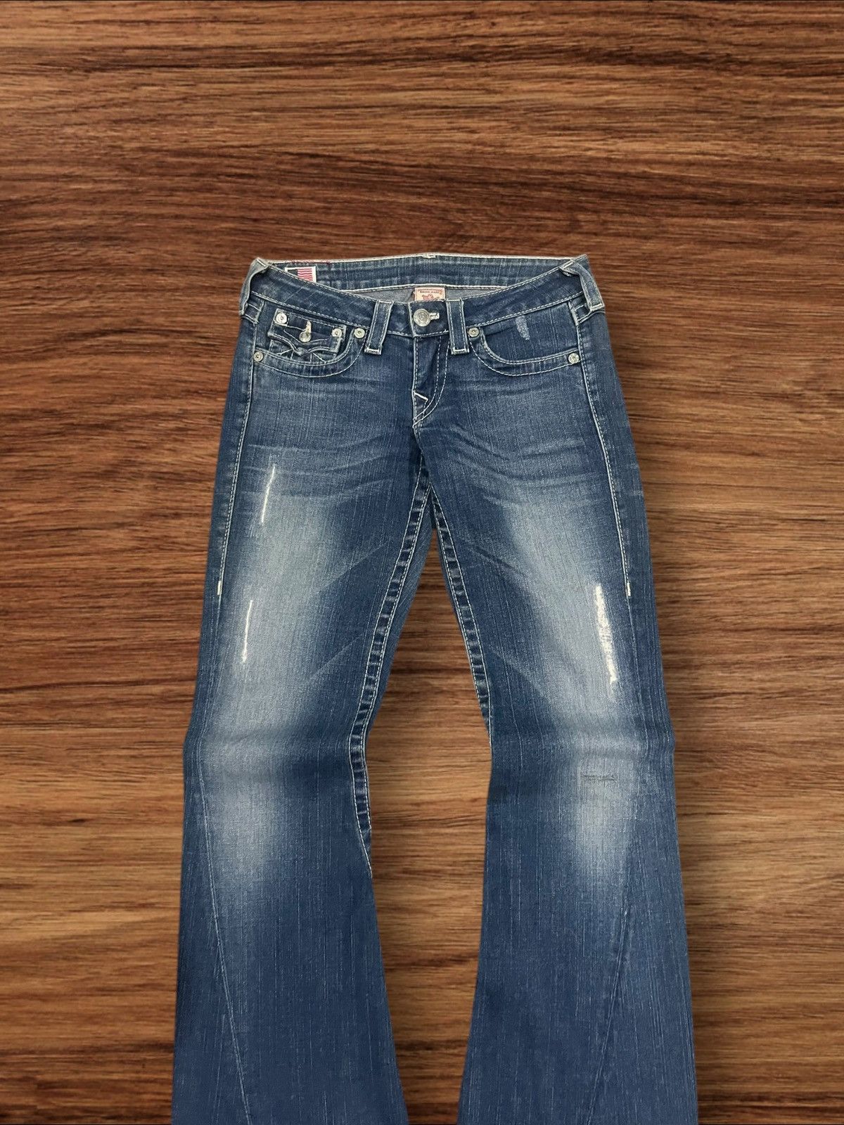 True Religion Vintage True Religion Joey Flare Style Distressed Jeans Size 27" / US 4 / IT 40 - 3 Thumbnail