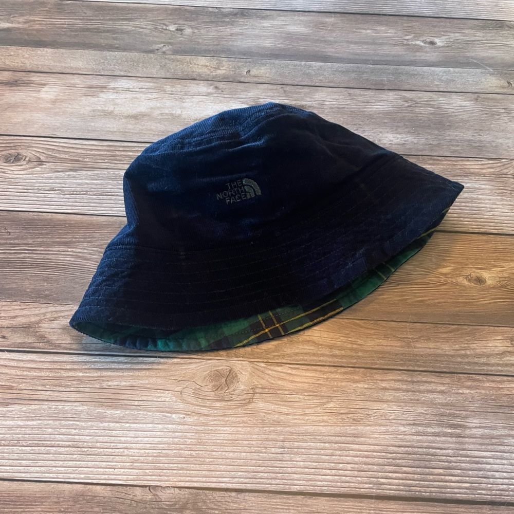 The North Face The North Face Green Blue Tartan Plaid Reversible Bucket Hat Size ONE SIZE - 2 Thumbnail
