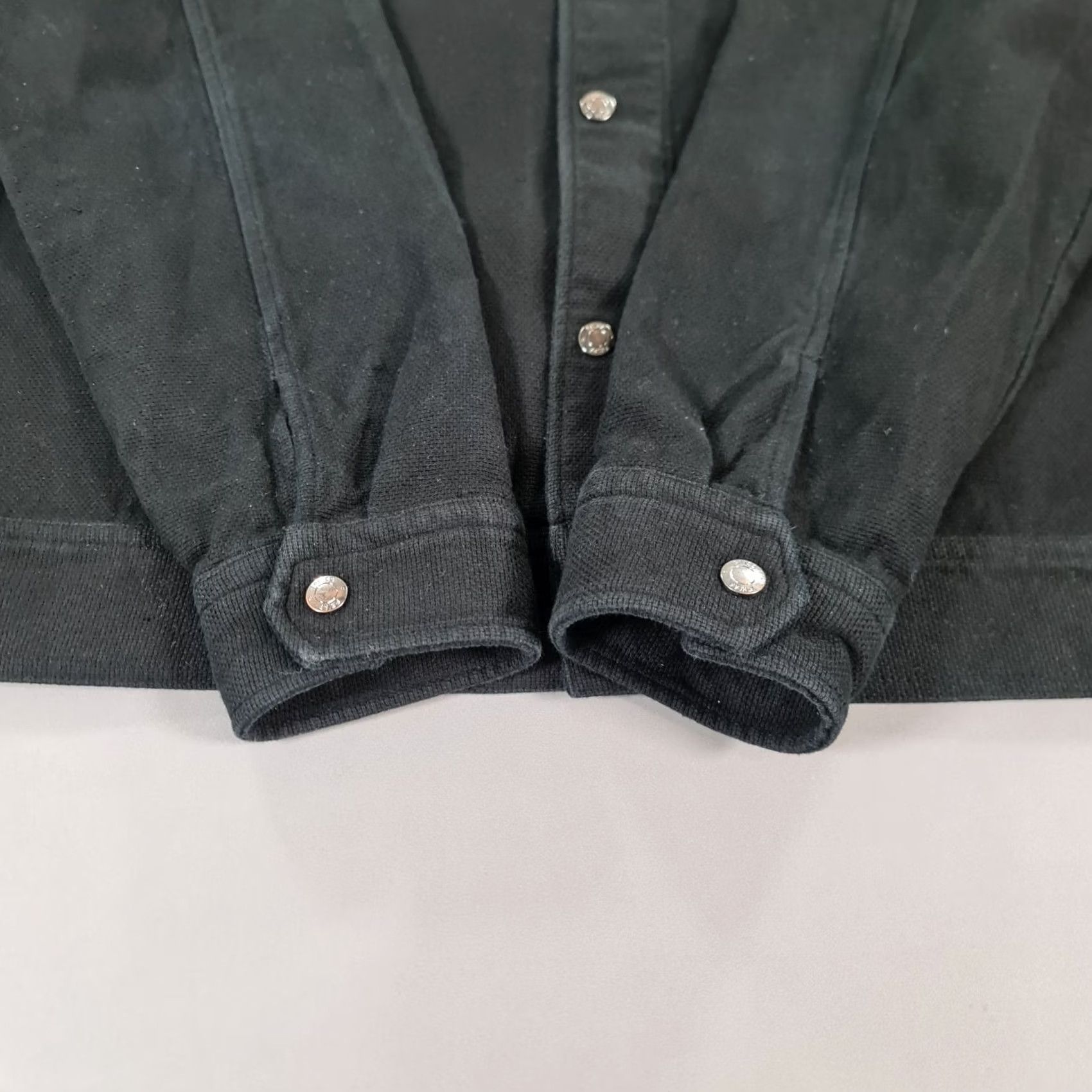 Reiss Reiss Mens Overshirt Black XL Cotton Snap Front Shacket Pockets Jacket Mens XL Black Casual Swing Over Shirt Size US XL / EU 56 / 4 - 5 Thumbnail