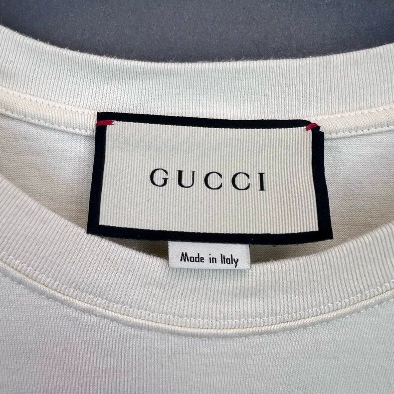Gucci GucciBeige letter print short-sleeved T-shirt 2503-Nextarro Size US L / EU 52-54 / 3 - 3 Thumbnail