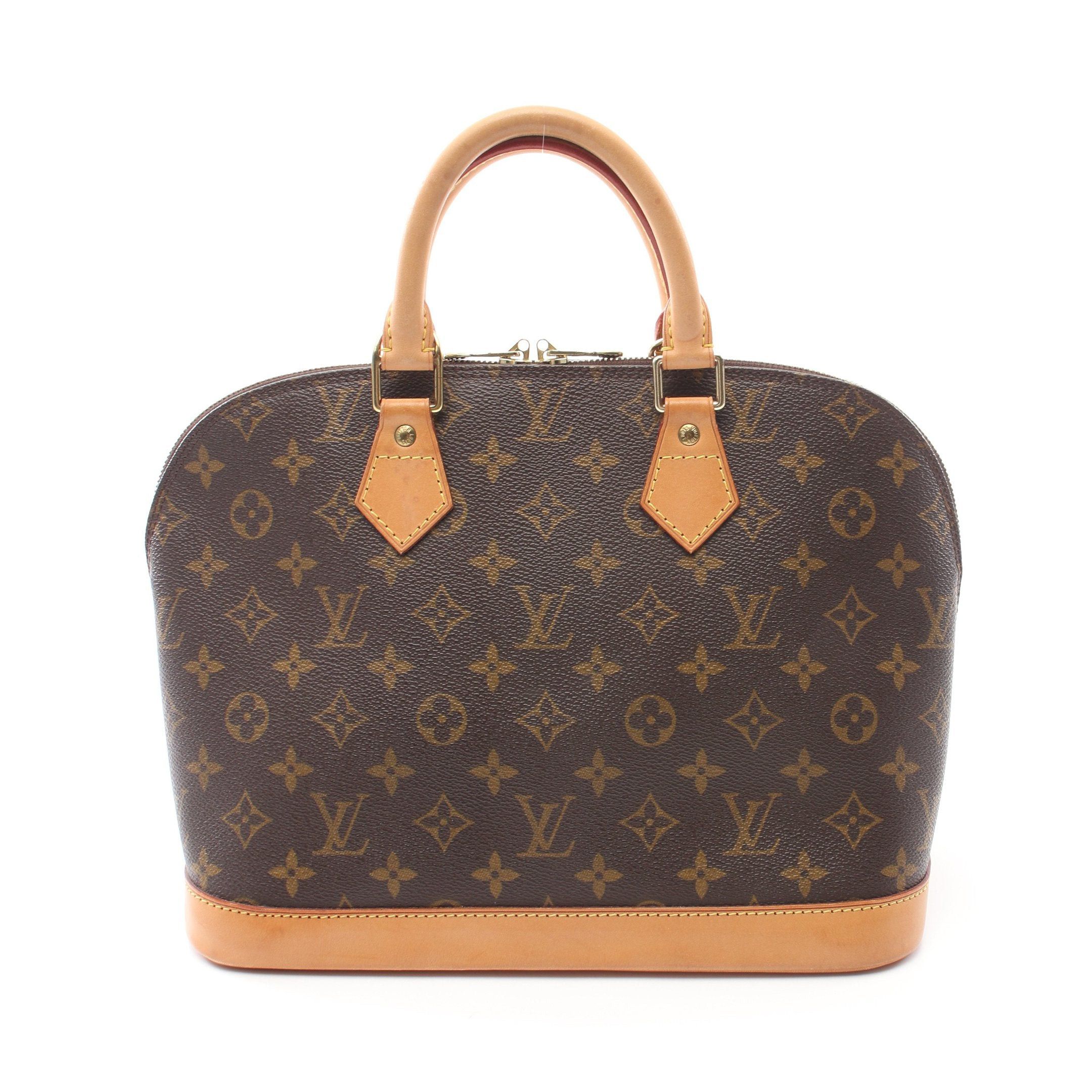Louis Vuitton Alma Pm Monogram Handbag Leather Brown