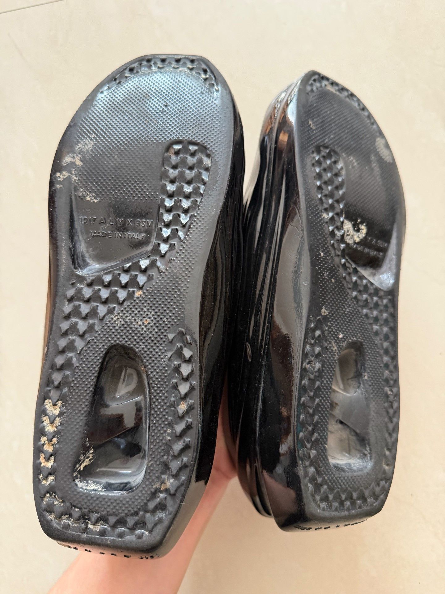 1017 ALYX 9SM 1017 ALYX 9SM Patent Leather Slippers Size US 8 / EU 41 - 1 Thumbnail