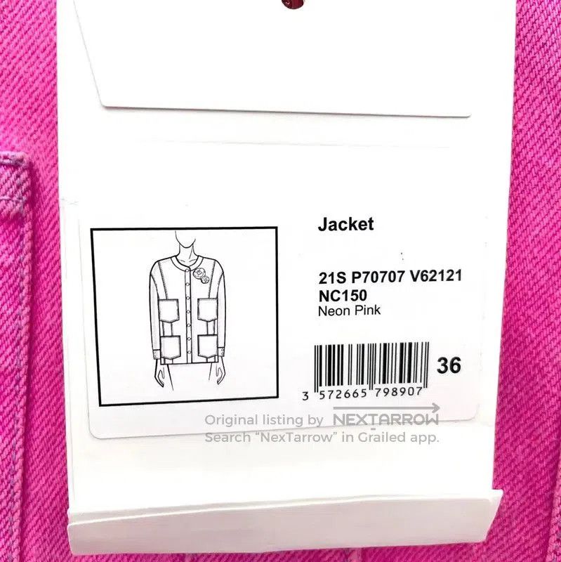 Chanel Chanel Pink Cotton Women's Jacket . Size S / US 4 / IT 40 - 7 Thumbnail