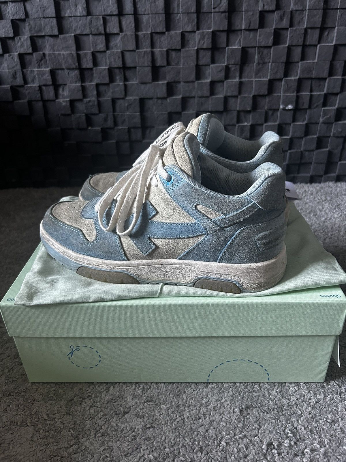 Off-White Off white ooo full suede baby blue Size US 8 / EU 41 - 3 Thumbnail
