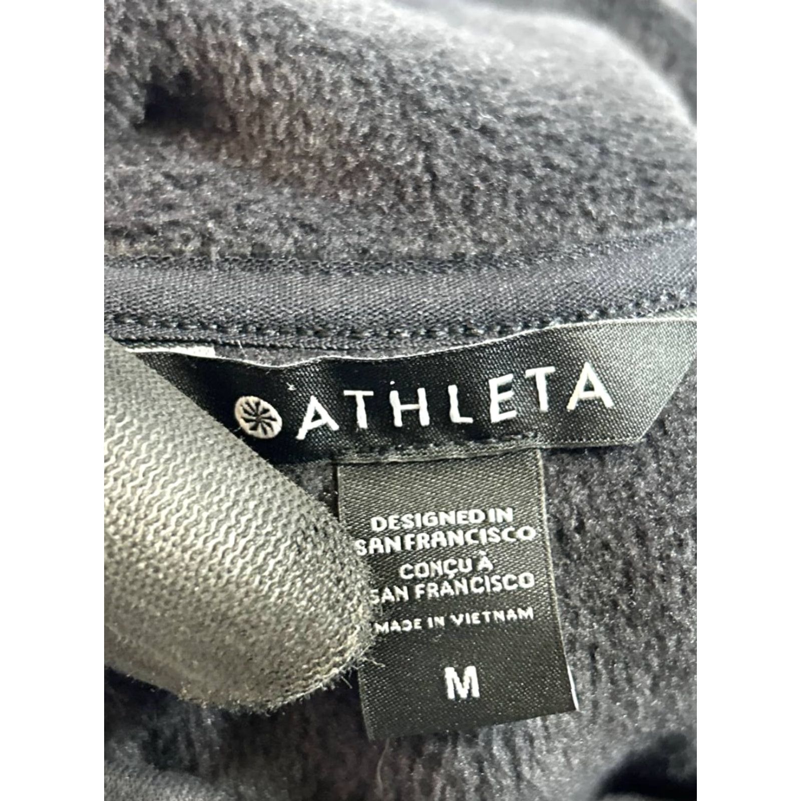 Athleta Athleta Womens Medium Black Pullover Sweater Yoga Quarterzip Athletic Mock Neck Long Sleeve Size M / US 6-8 / IT 42-44 - 3 Thumbnail