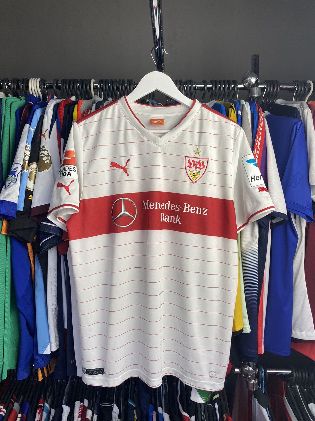 Puma 2013/14 PUMA STUTTGART HOME SOCCER FOOTBALL JERSEY SHIRT Size US L / EU 52-54 / 3 - 1 Thumbnail